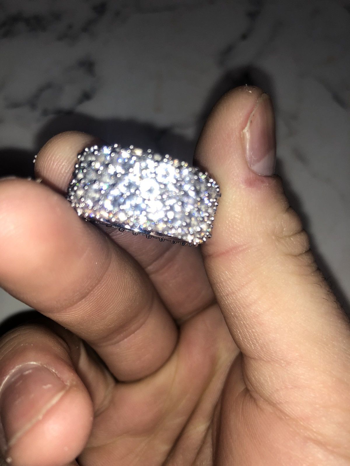 Jewelry Iced Out Galaxy Ring Mens Ring Diamond Ring Baguette Ring Size ONE SIZE - 3 Thumbnail