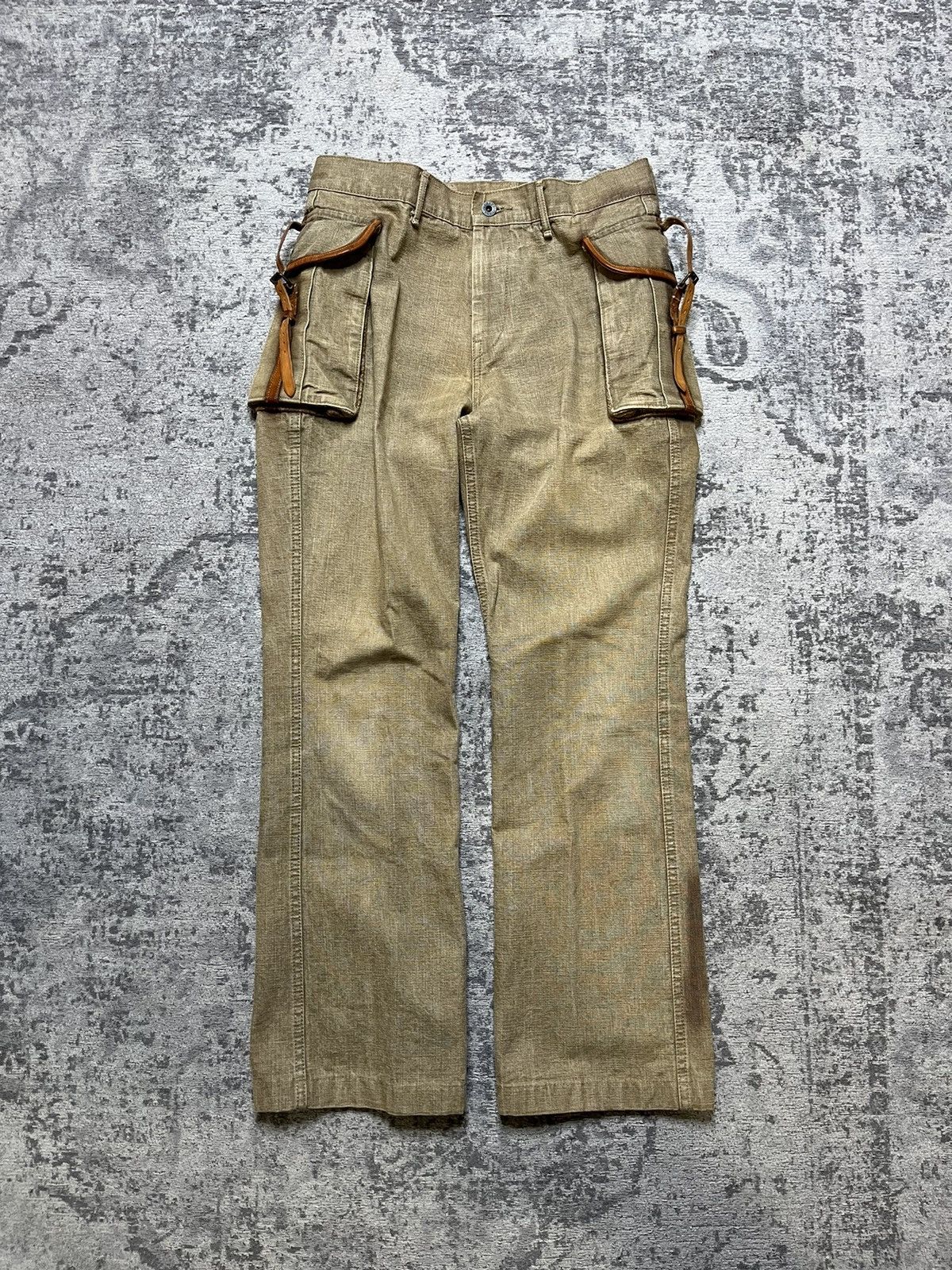 image of Kapital Cargo Trousers in Tan, Men's (Size 30)