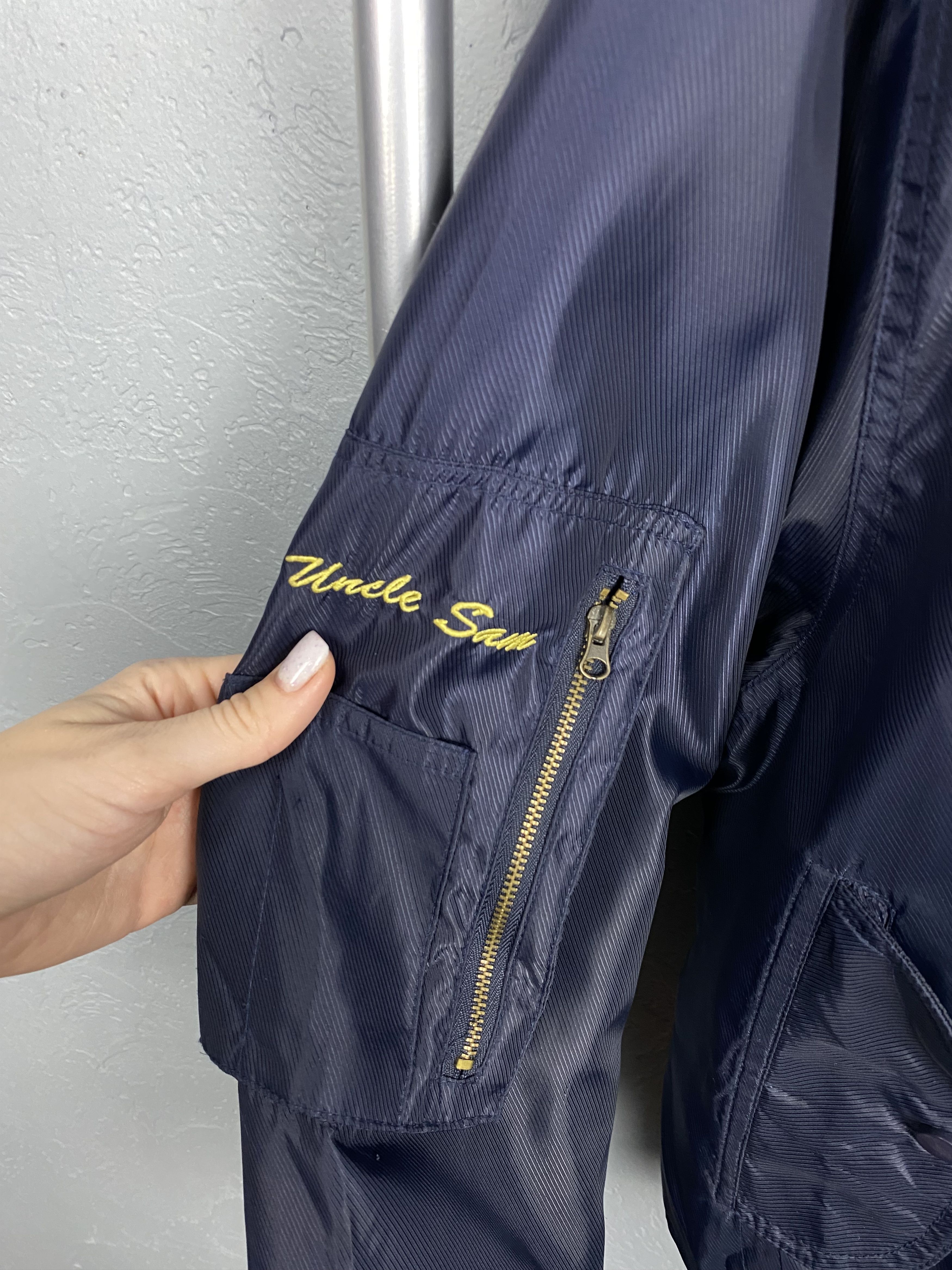 Vintage Uncle Sam MA1 Pilot Air Force Nylon Bomber Jacket Vintage Size US M / EU 48-50 / 2 - 5 Thumbnail