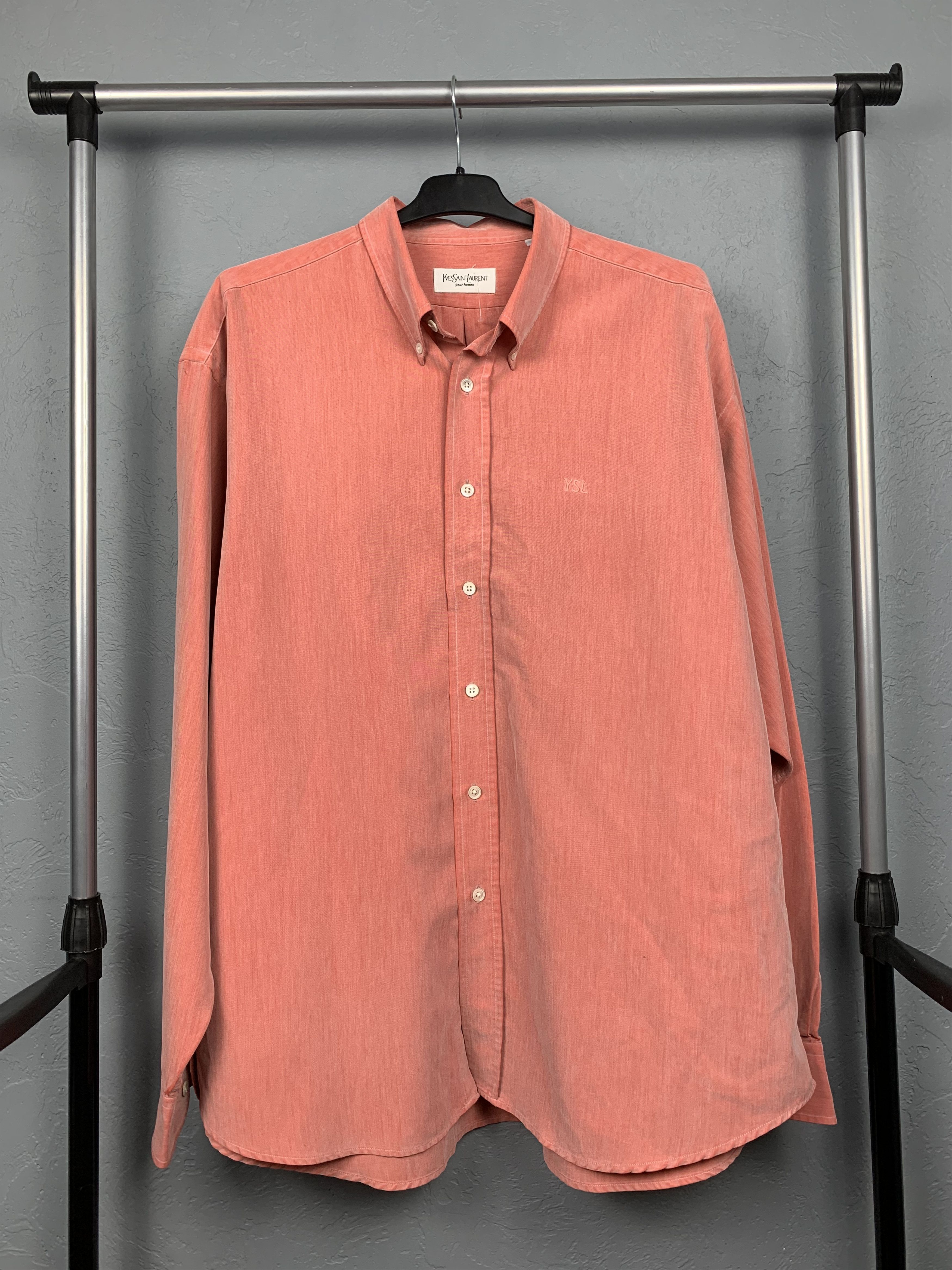 Yves Saint Laurent Yves Saint Laurent YSL Mens Long Sleeve Shirt Size US XXL / EU 58 / 5 - 1 Thumbnail