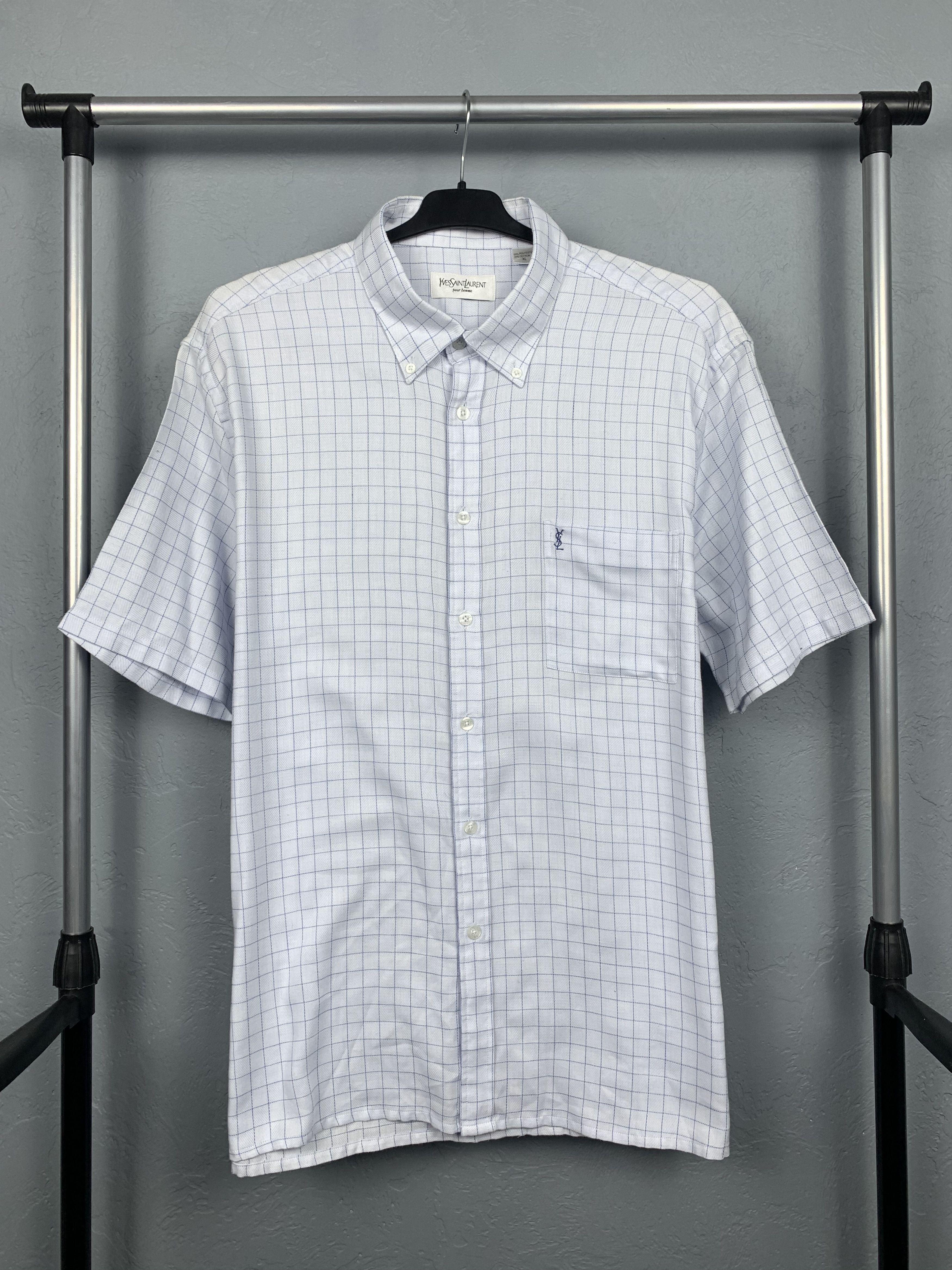 Yves Saint Laurent Yves Saint Laurent YSL mens short sleeve shirt Size US XL / EU 56 / 4 - 1 Thumbnail