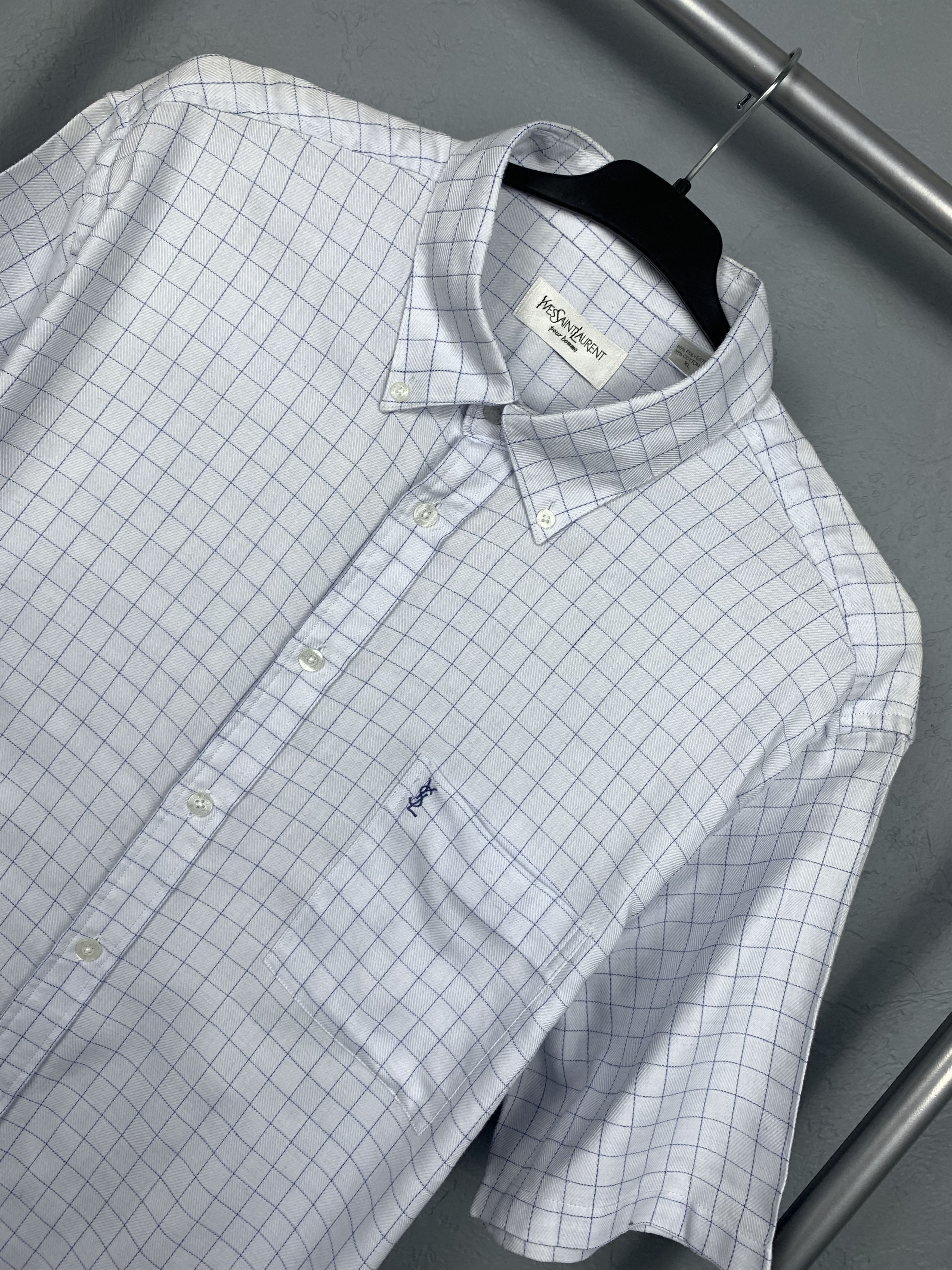Yves Saint Laurent Yves Saint Laurent YSL mens short sleeve shirt Size US XL / EU 56 / 4 - 2 Thumbnail