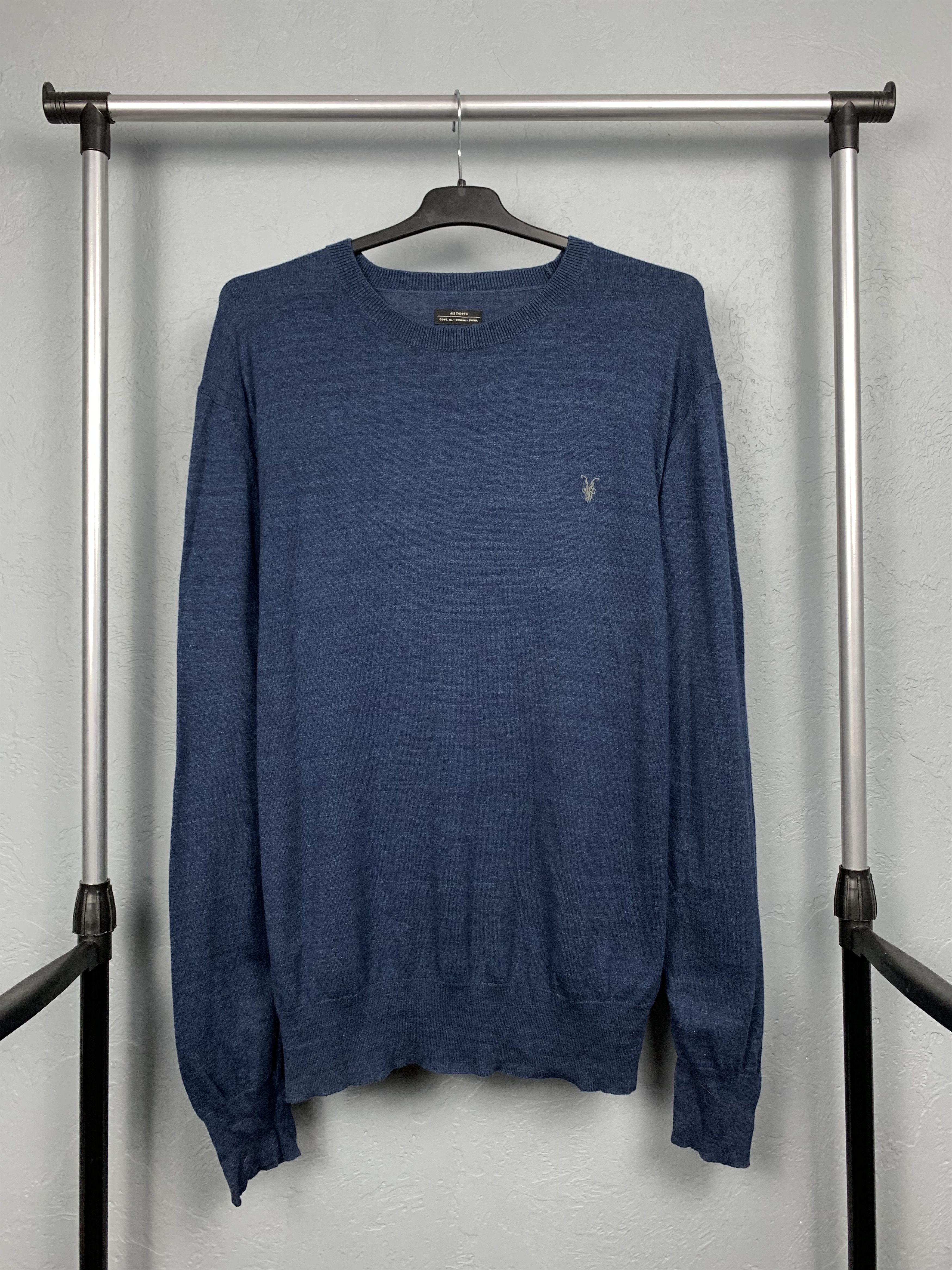 Allsaints Allsaints Vintage Mens Crew Neck Knit Sweater Size US XL / EU 56 / 4 - 1 Thumbnail
