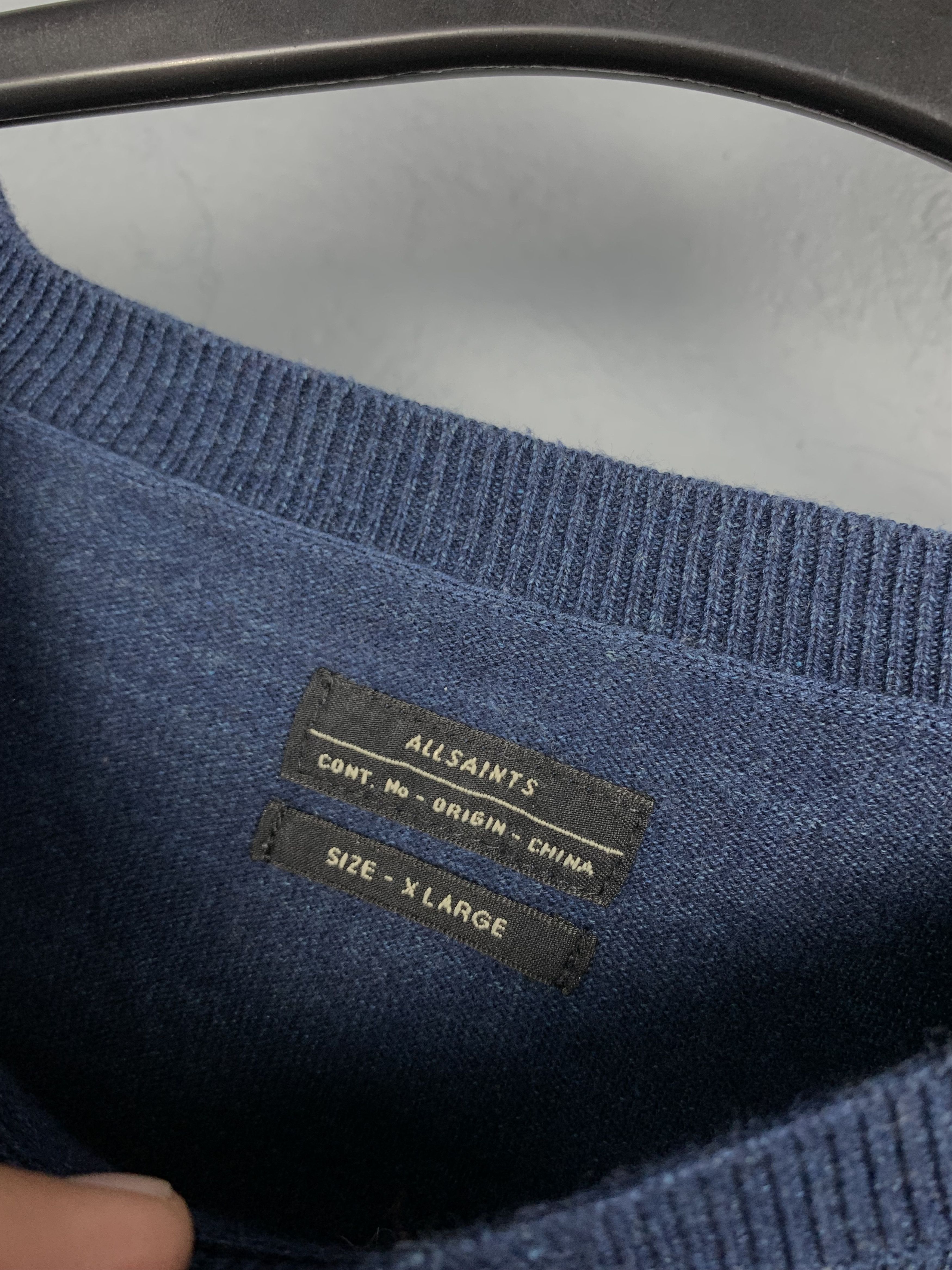 Allsaints Allsaints Vintage Mens Crew Neck Knit Sweater Size US XL / EU 56 / 4 - 3 Thumbnail