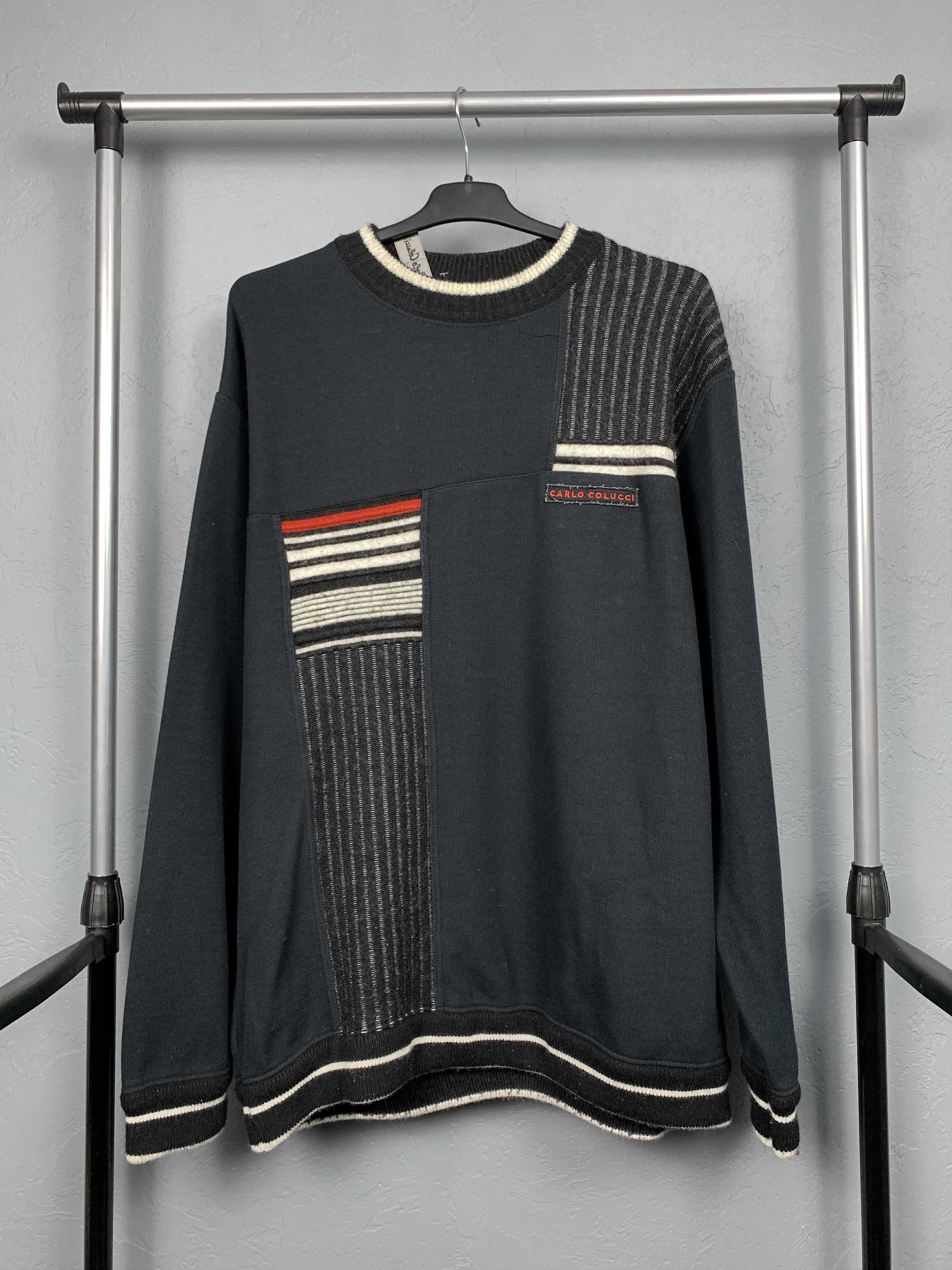 Carlo Colucci × Vintage Carlo Colucci Mens Vintage Knit Crew Neck Sweater Size US XXL / EU 58 / 5 - 1 Thumbnail