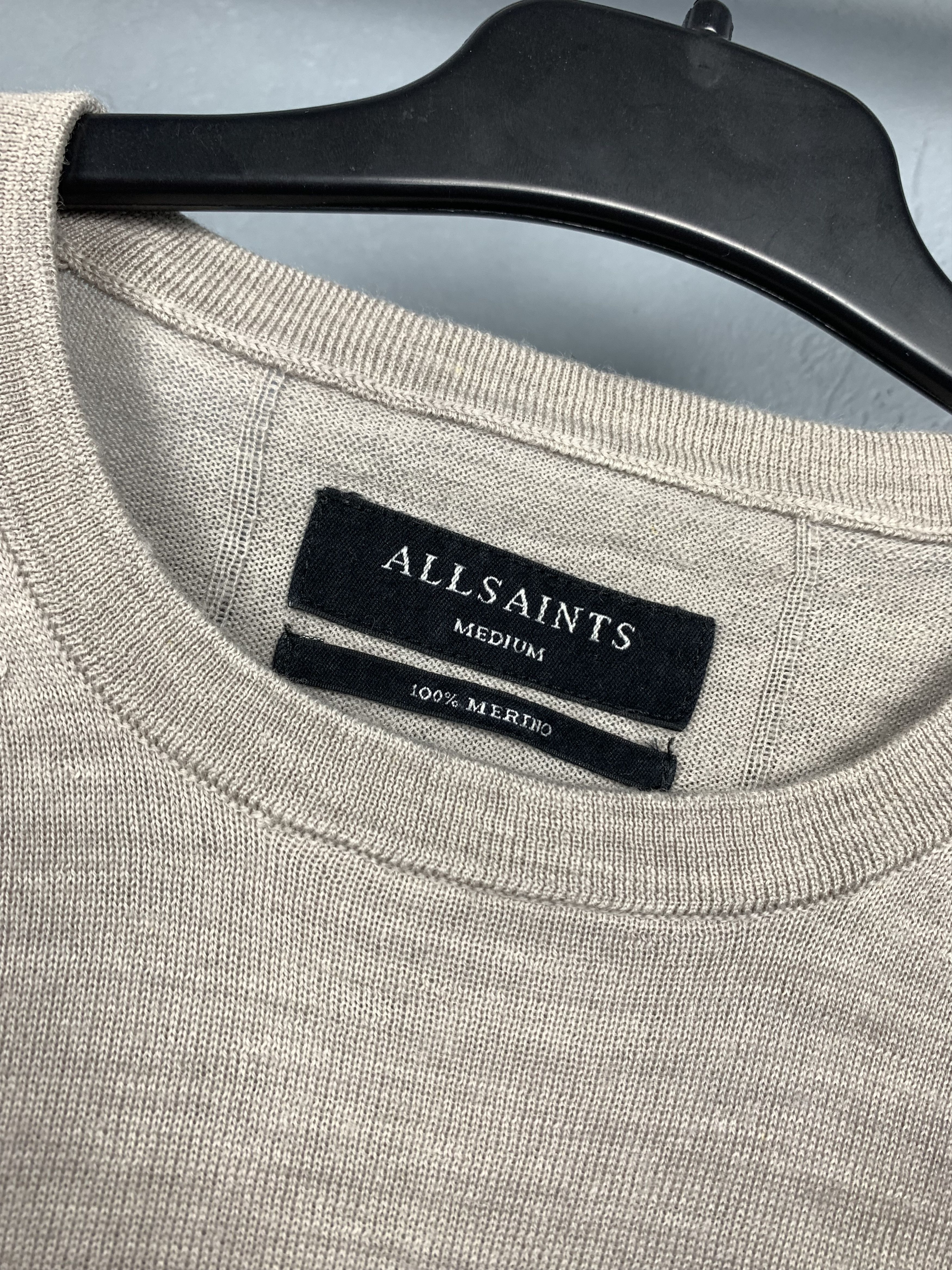 Allsaints AllSaints Mens Mode Merino Wool Knit Sweater Size US M / EU 48-50 / 2 - 3 Thumbnail
