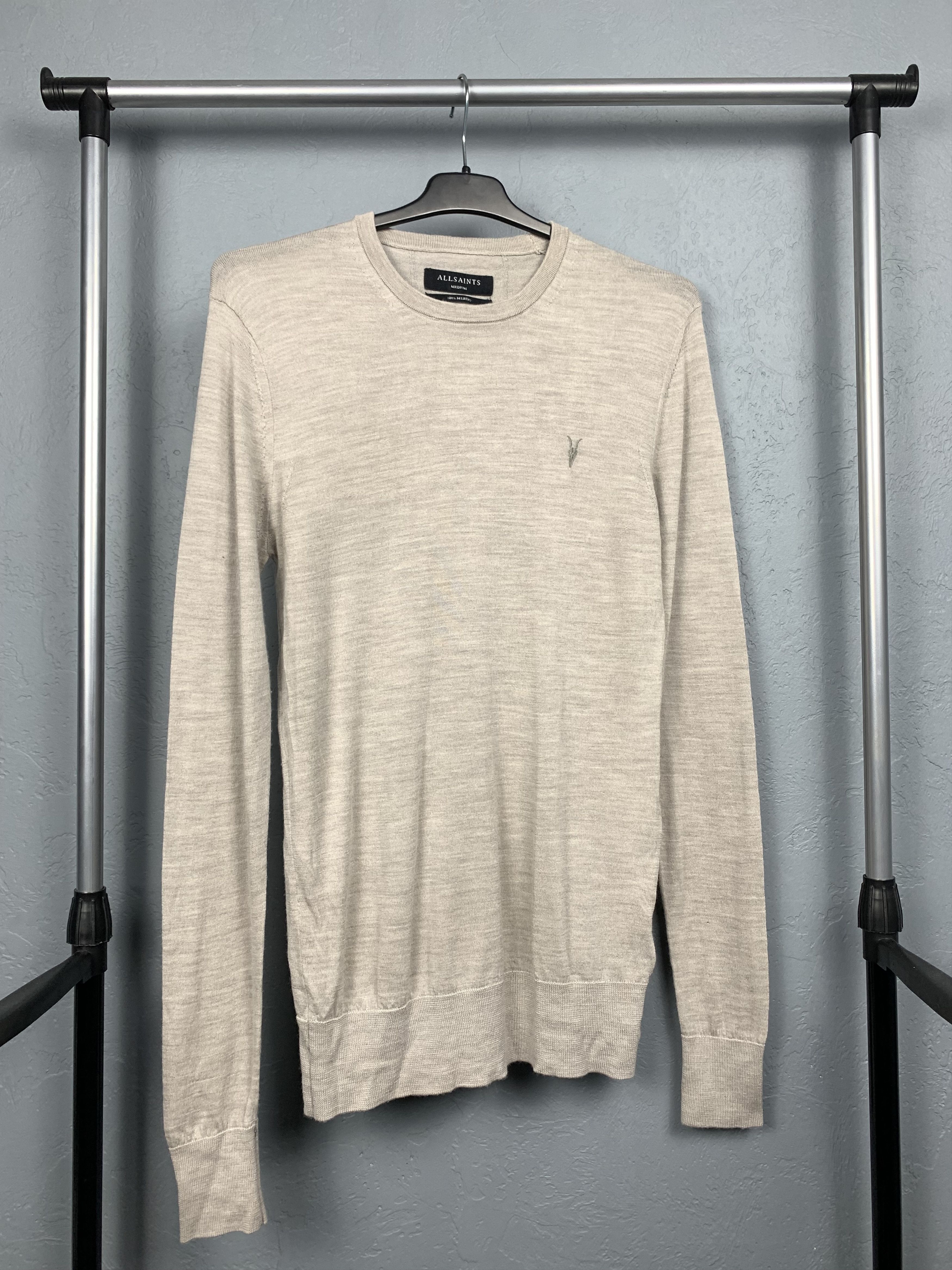 Allsaints AllSaints Mens Mode Merino Wool Knit Sweater Size US M / EU 48-50 / 2 - 1 Thumbnail