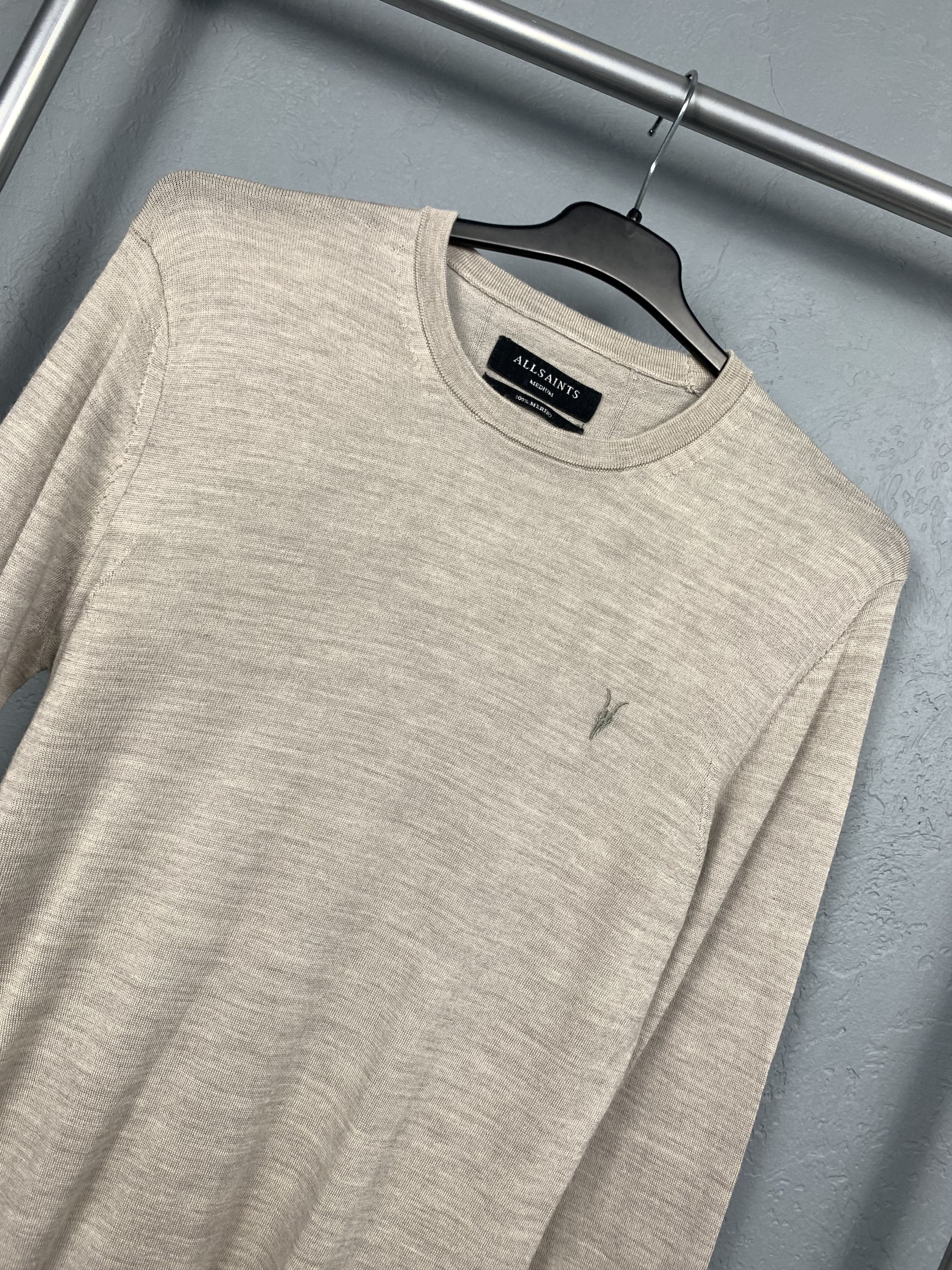 Allsaints AllSaints Mens Mode Merino Wool Knit Sweater Size US M / EU 48-50 / 2 - 2 Thumbnail