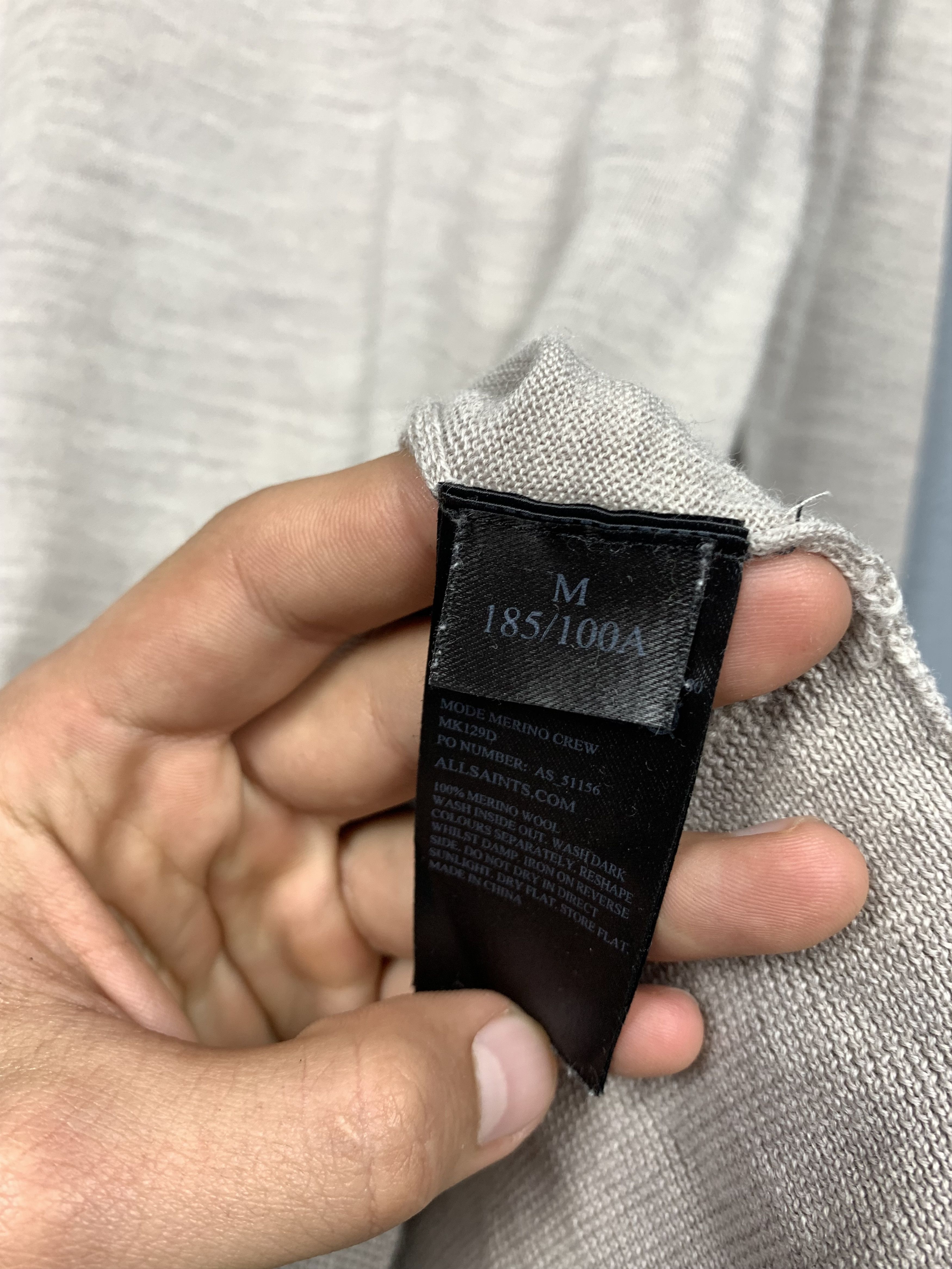 Allsaints AllSaints Mens Mode Merino Wool Knit Sweater Size US M / EU 48-50 / 2 - 4 Thumbnail