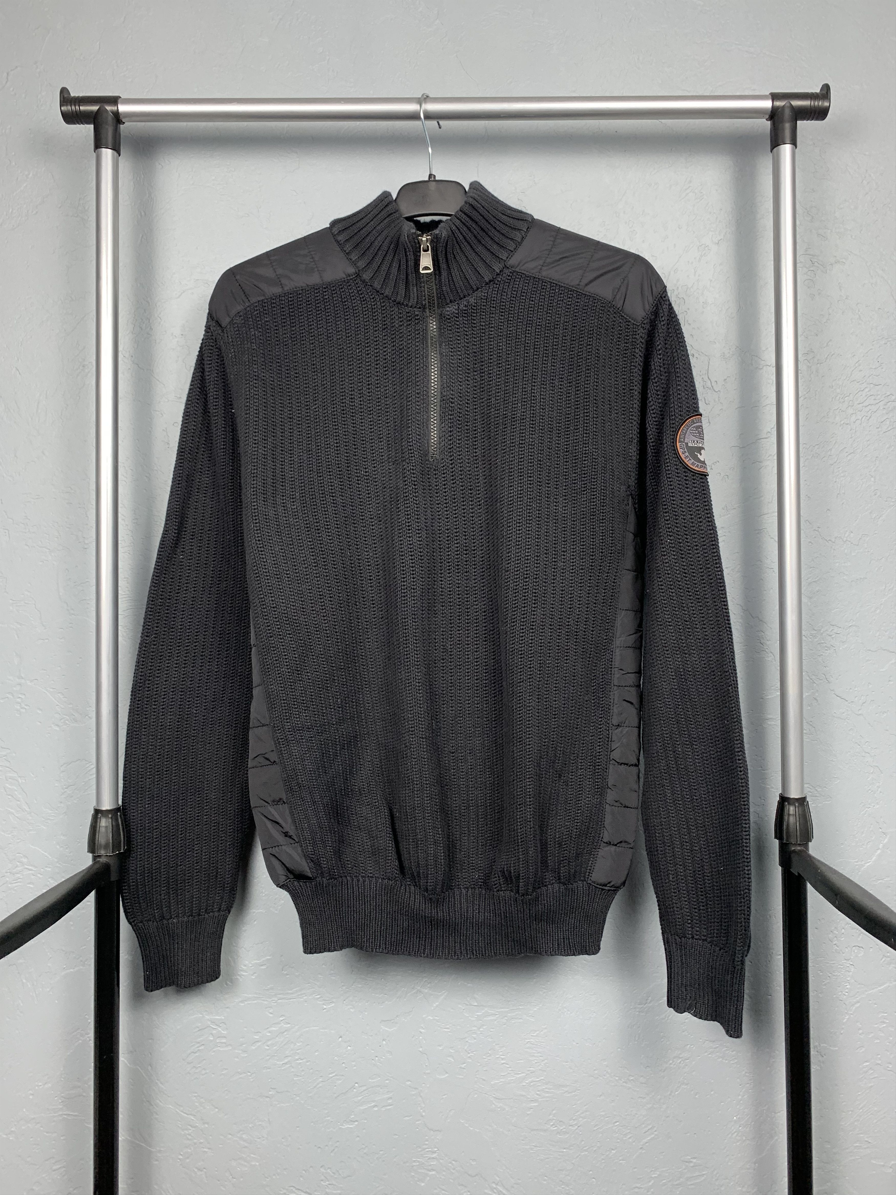 Napapijri Napapijri Vintage Warm Quarter Zip Mens Knit Sweater Size US L / EU 52-54 / 3 - 1 Thumbnail