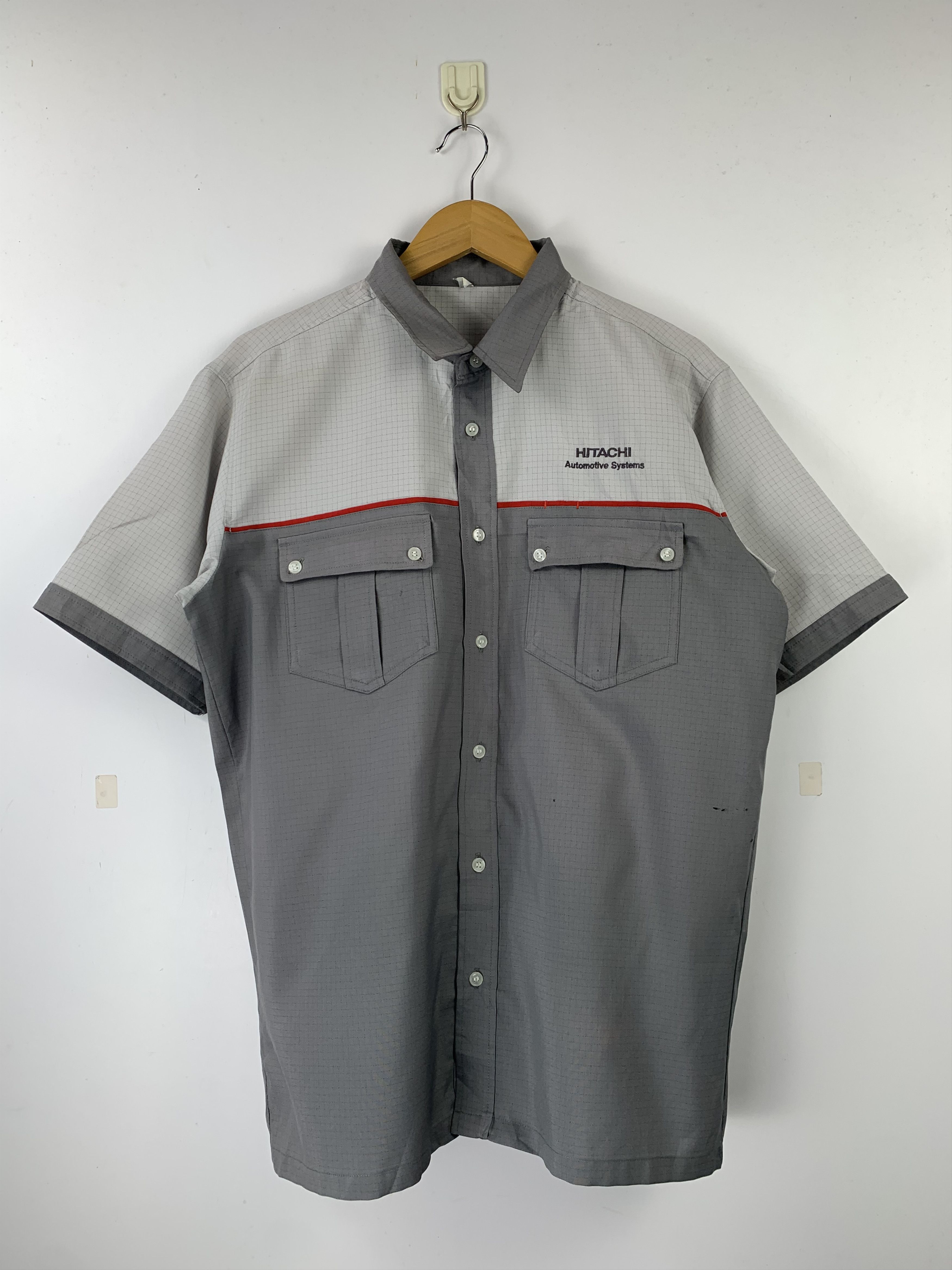 Japanese Brand × Vintage Vintage Hitachi Button Up Workers Jacket J1553 Size US L / EU 52-54 / 3 - 1 Thumbnail