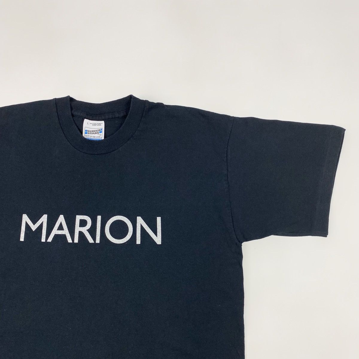 Band Tees 1990’s Vintage Marion Britpop Band Shiny Spell Out T-Shirt Size US L / EU 52-54 / 3 - 2 Thumbnail