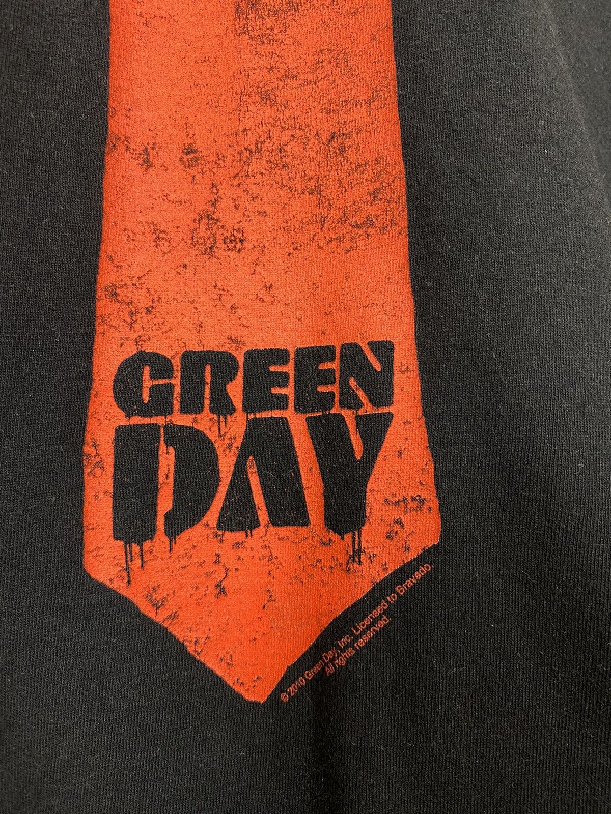 Band Tees 2010 Green Day 21st Century Breakdown Tour Billy Joe Tie Tee Size US L / EU 52-54 / 3 - 4 Thumbnail