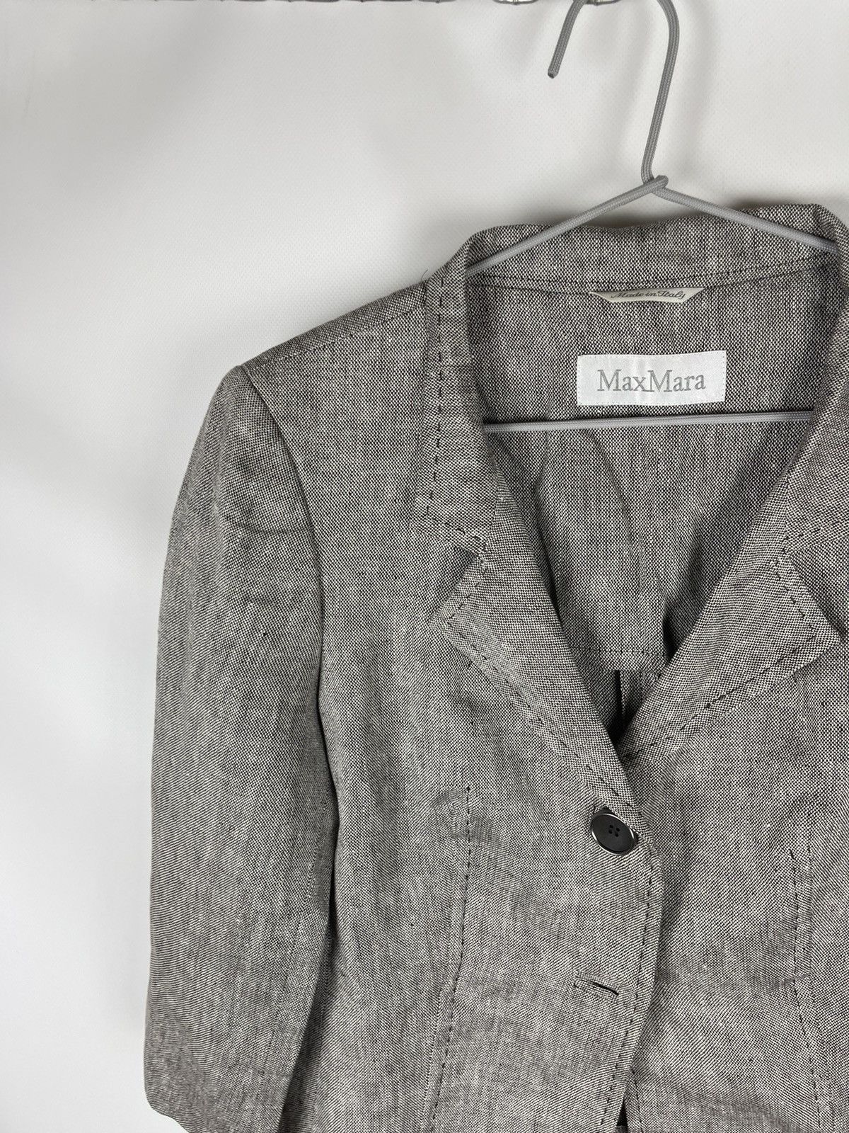 Max Mara Max Mara pure linen made in Italy short cropped blazer Size L / US 10 / IT 46 - 7 Thumbnail