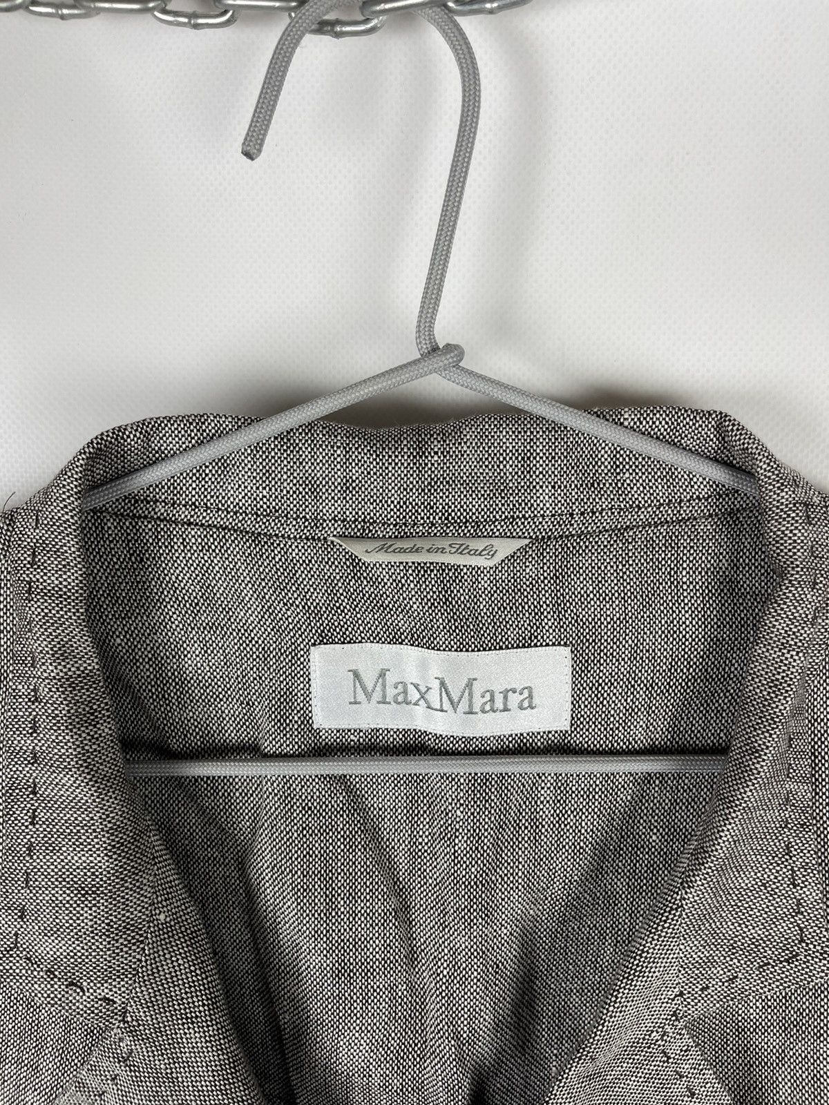 Max Mara Max Mara pure linen made in Italy short cropped blazer Size L / US 10 / IT 46 - 9 Thumbnail