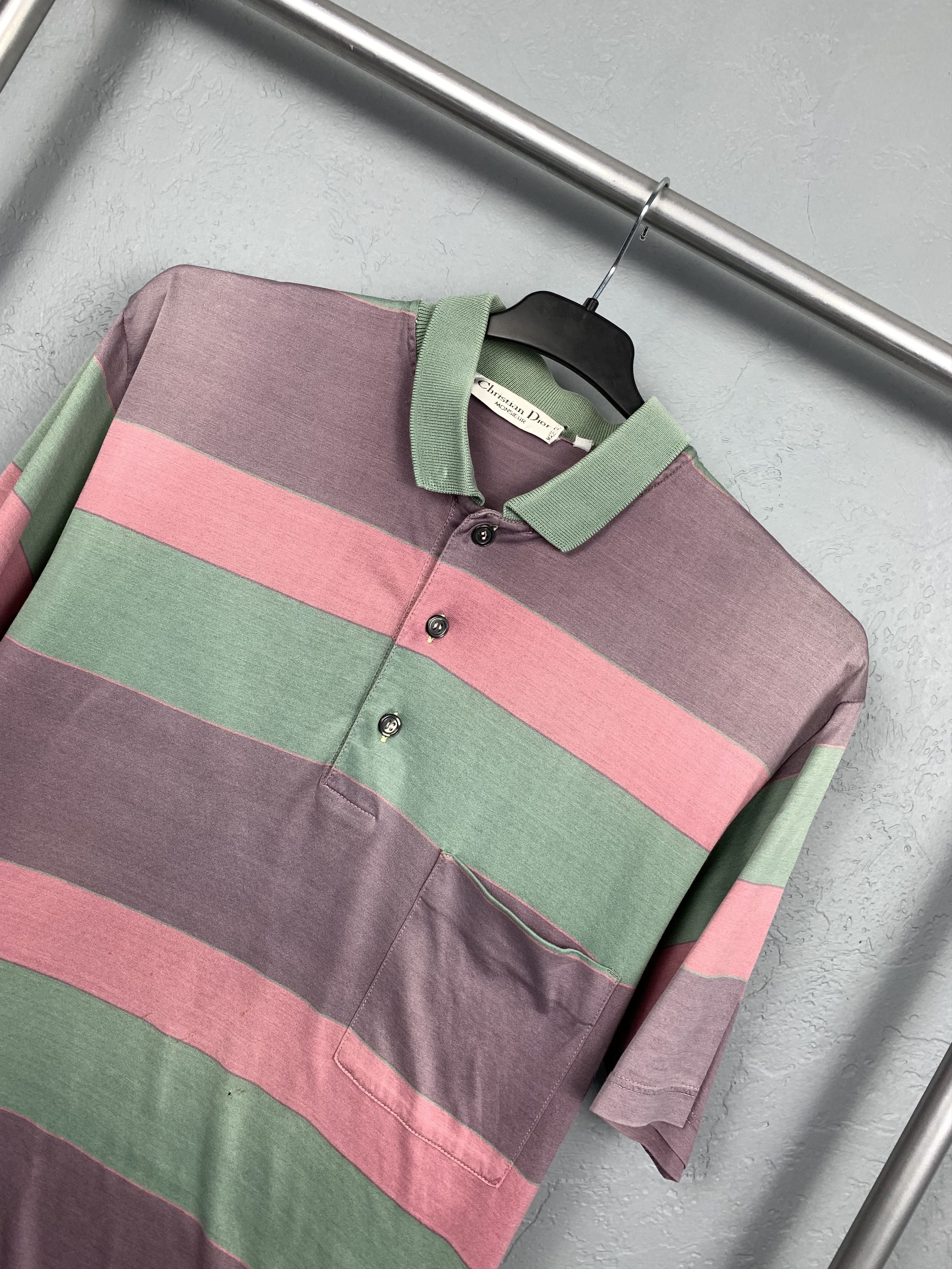 Christian Dior Monsieur Christian Dior Vintage Mens Polo Shirt Size US M / EU 48-50 / 2 - 2 Thumbnail