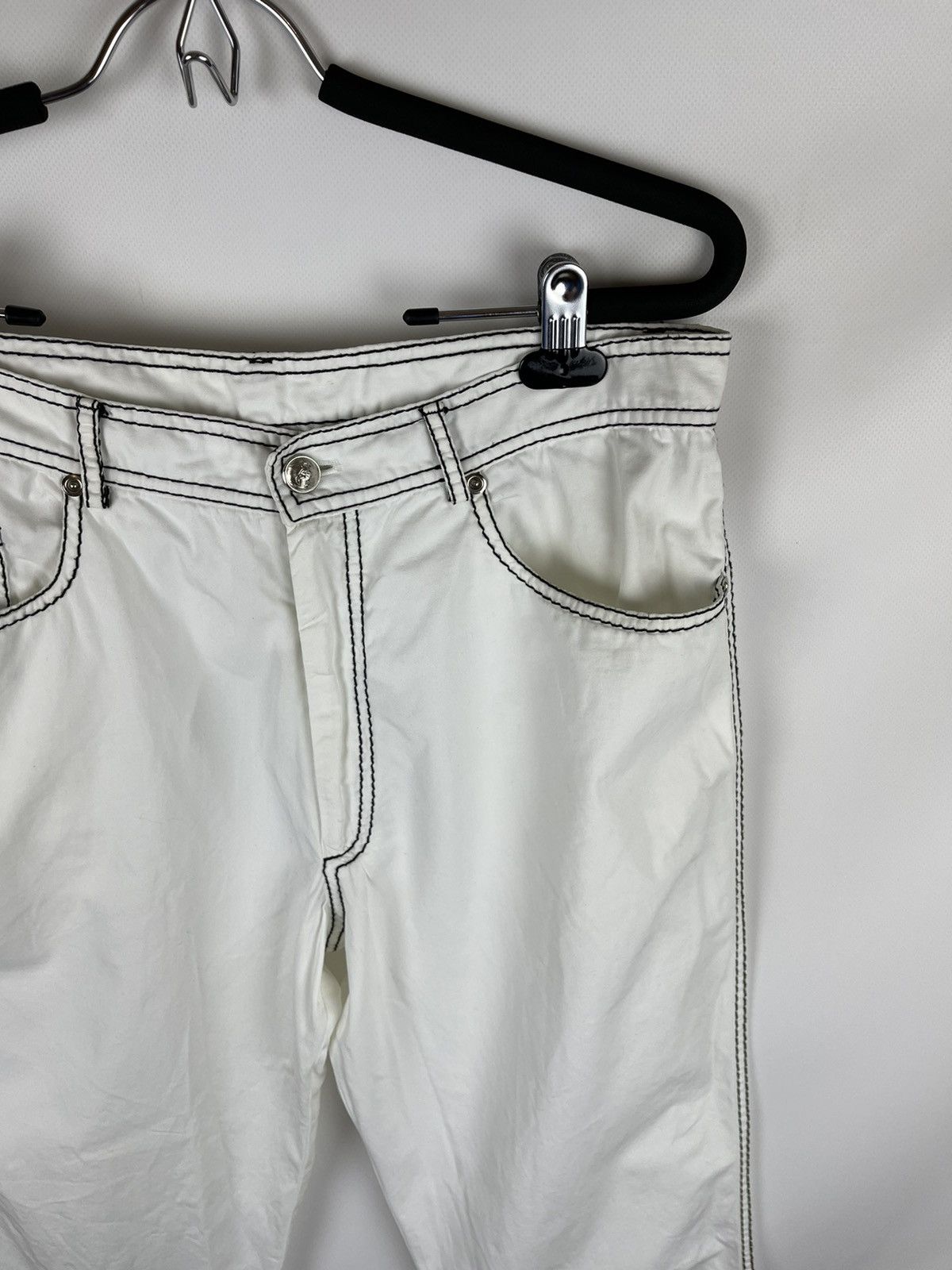 Moschino × Vintage Moschino Cheap & Chic vintage 1997 white casual pants chino Size 32" / US 10 / IT 46 - 6 Thumbnail