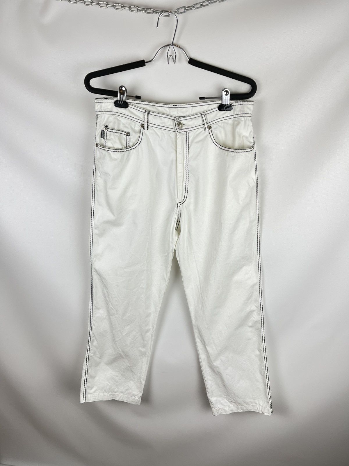 Moschino × Vintage Moschino Cheap & Chic vintage 1997 white casual pants chino Size 32" / US 10 / IT 46 - 1 Thumbnail