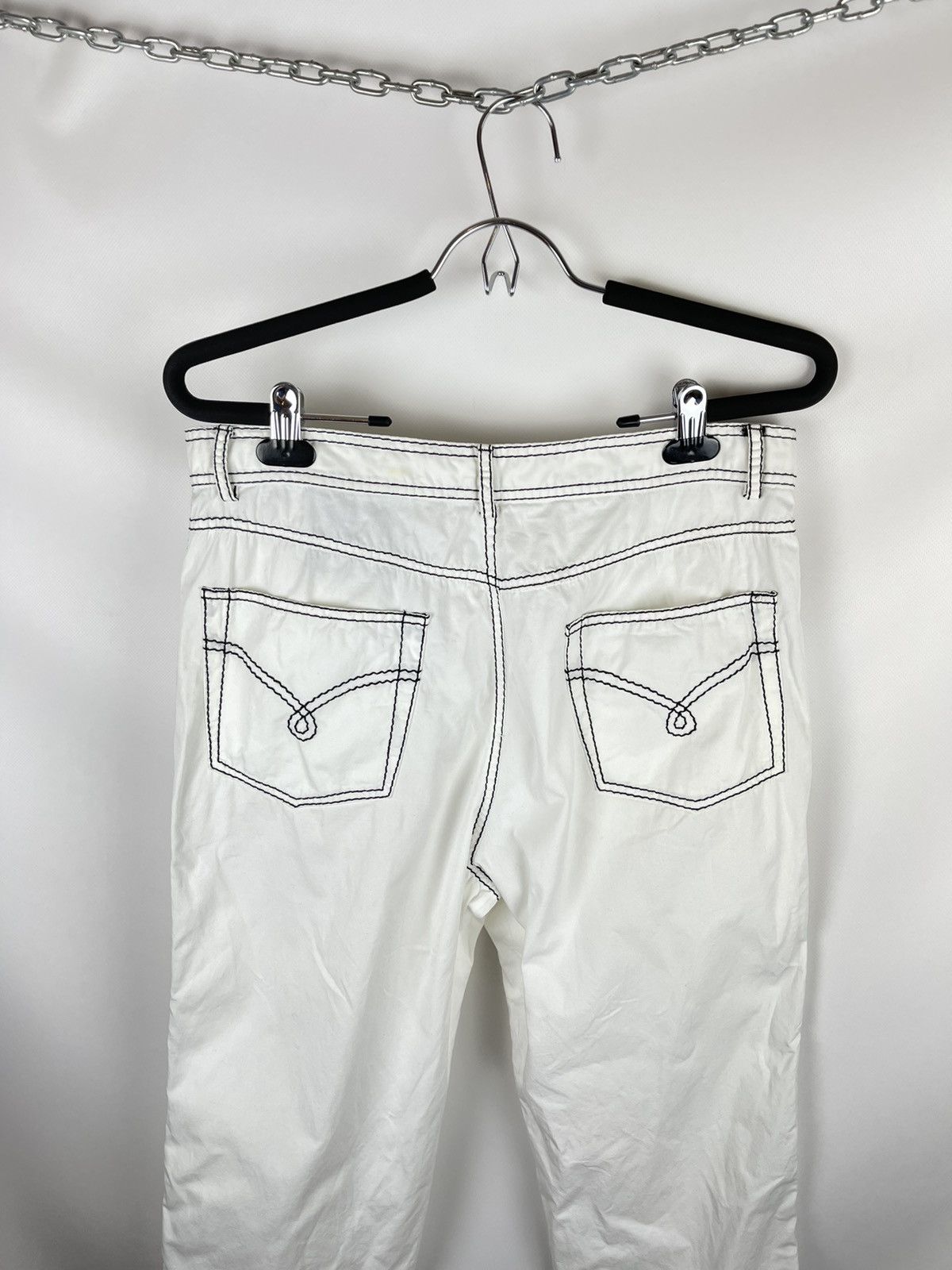 Moschino × Vintage Moschino Cheap & Chic vintage 1997 white casual pants chino Size 32" / US 10 / IT 46 - 9 Thumbnail