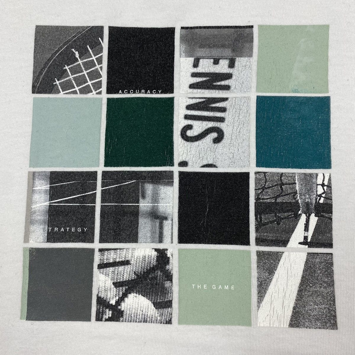Nike 1990’s Vintage Nike Tennis Court Mosaic Graphic T-Shirt Size US XL / EU 56 / 4 - 6 Thumbnail