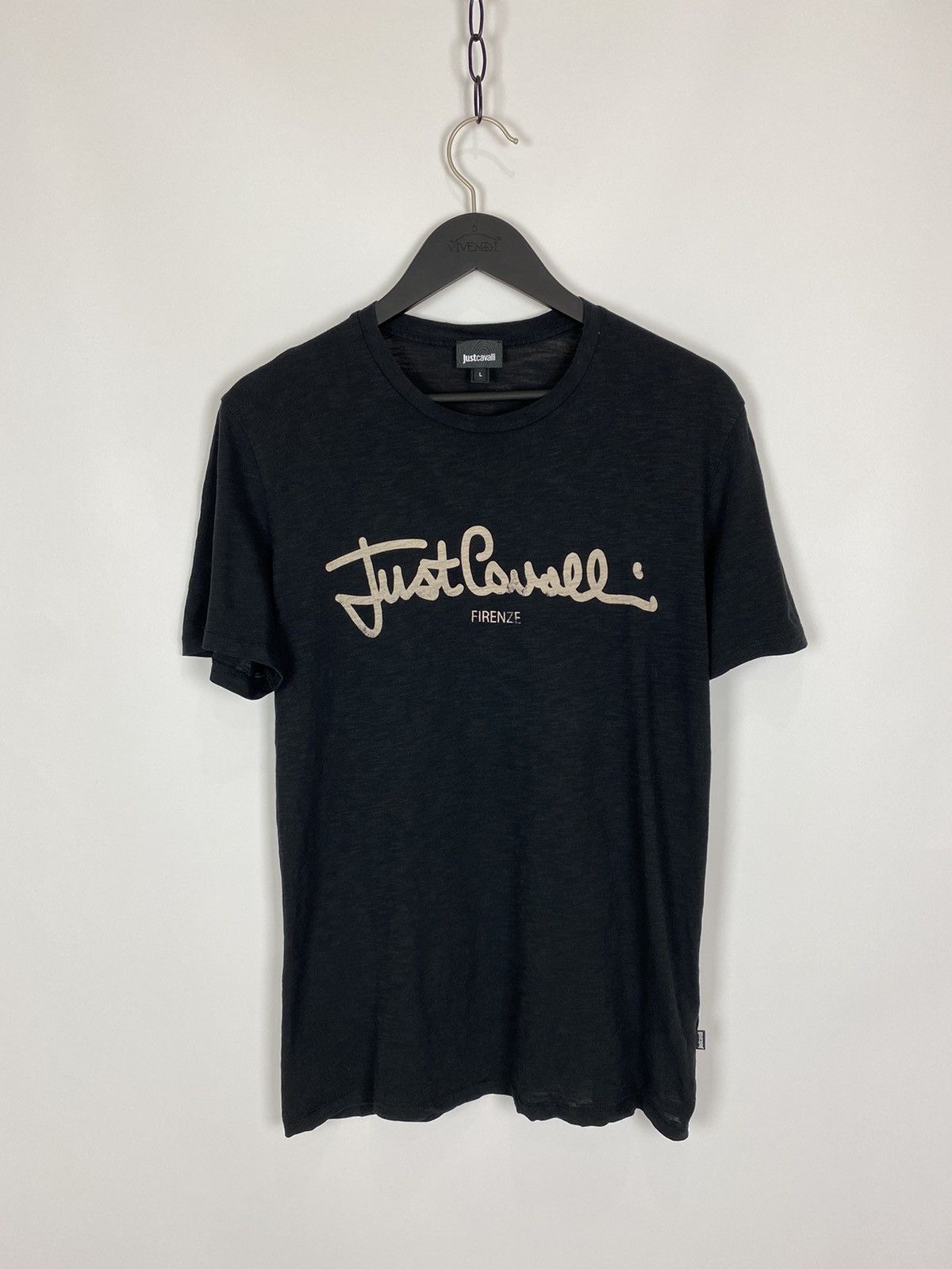 Just Cavalli Just Cavalli Firenze Spell Out T-Shirt Size US L / EU 52-54 / 3 - 1 Thumbnail
