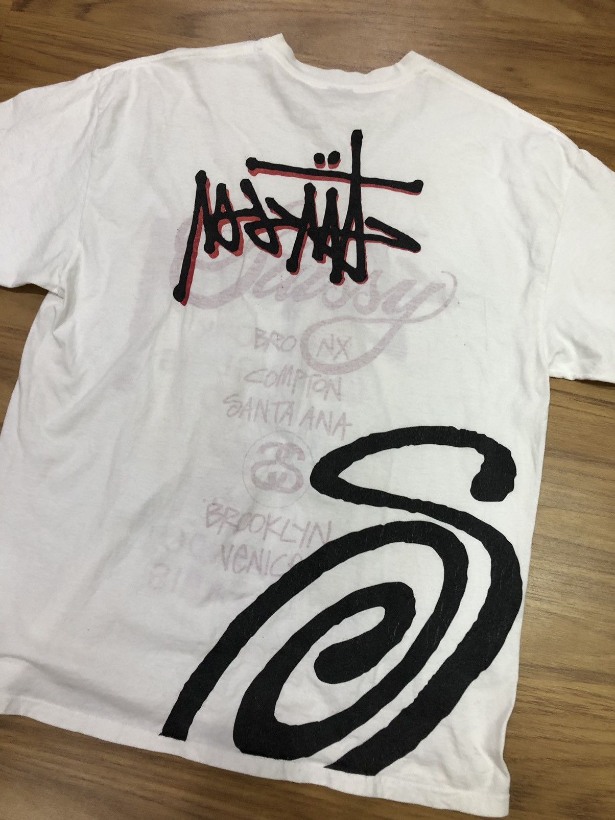 Stussy × Vintage 💥 Rare Vintage Stussy World Tour 2 In 1 T-Shira Size US XL / EU 56 / 4 - 8 Thumbnail