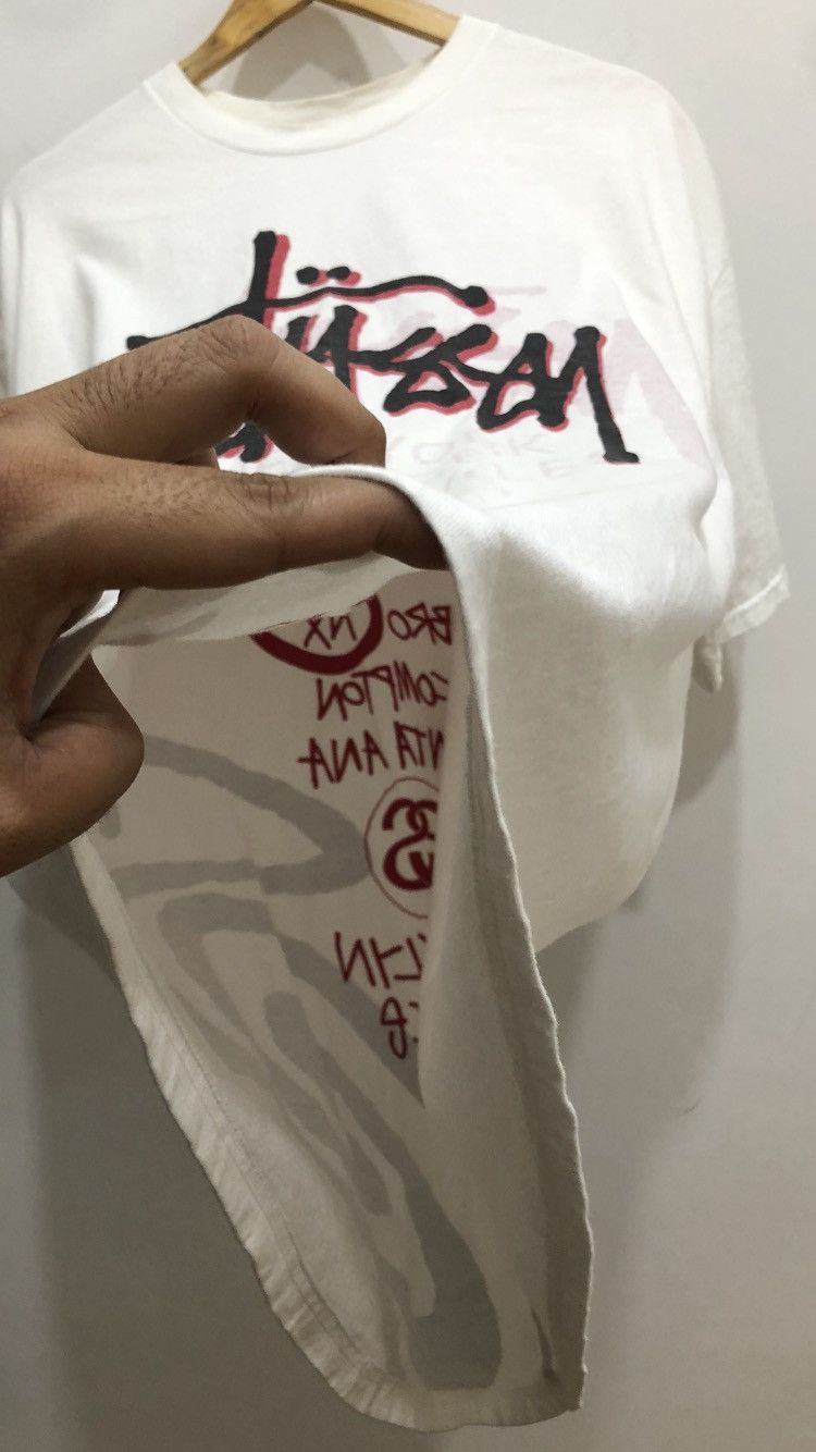 Stussy × Vintage 💥 Rare Vintage Stussy World Tour 2 In 1 T-Shira Size US XL / EU 56 / 4 - 13 Thumbnail