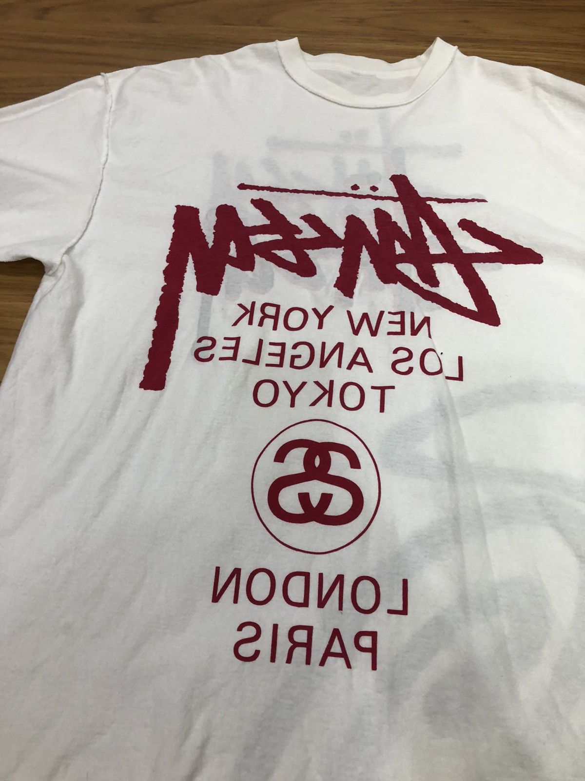 Stussy × Vintage 💥 Rare Vintage Stussy World Tour 2 In 1 T-Shira Size US XL / EU 56 / 4 - 9 Thumbnail