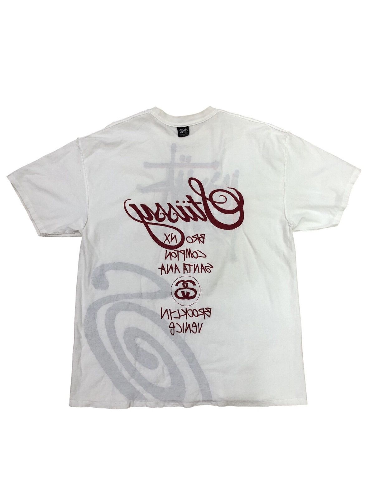 Stussy × Vintage 💥 Rare Vintage Stussy World Tour 2 In 1 T-Shira Size US XL / EU 56 / 4 - 5 Thumbnail