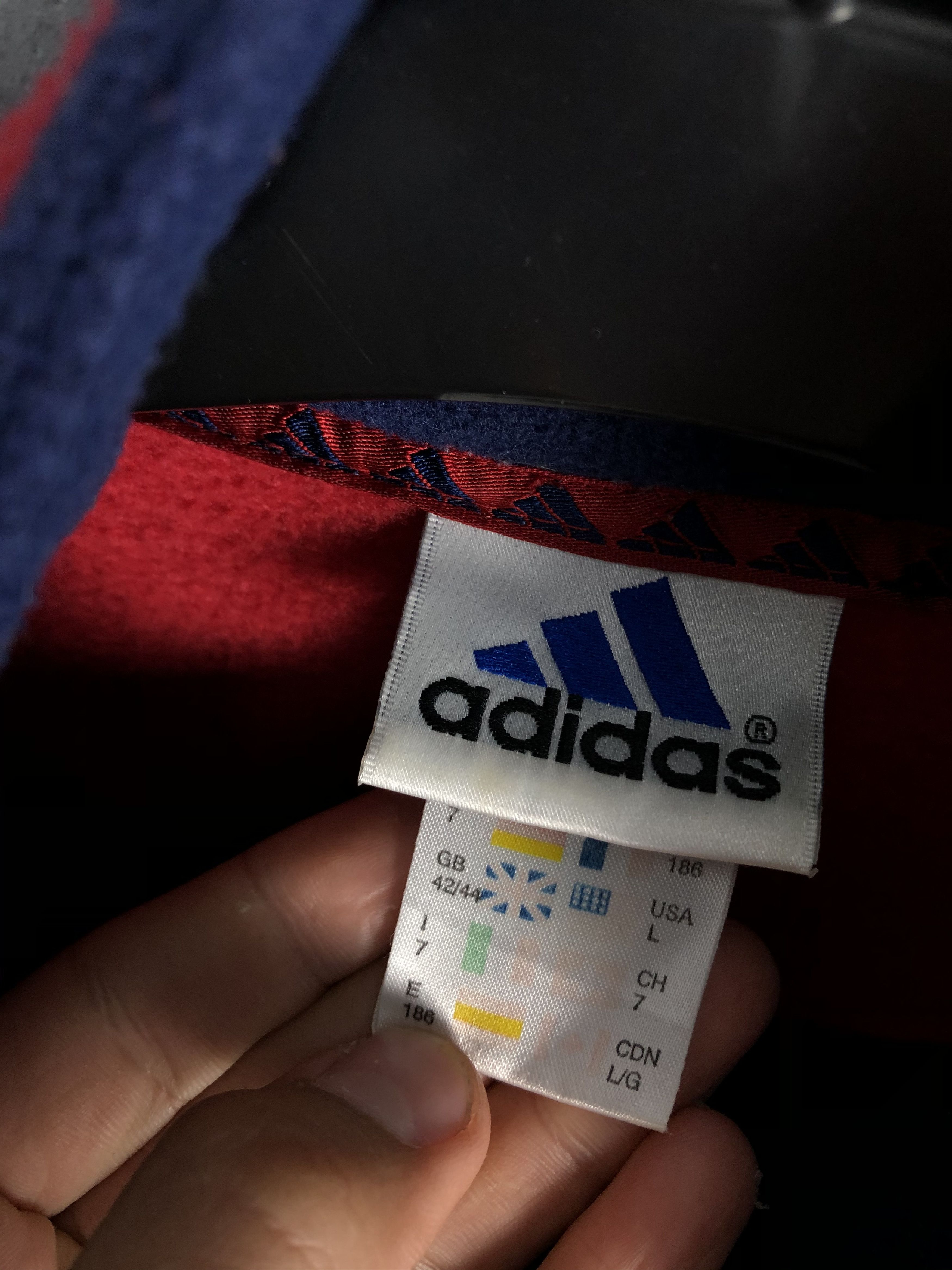 Adidas Adidas Vintage Mens Fleece Quarter 1\4 Zip Jacket Size US L / EU 52-54 / 3 - 3 Thumbnail