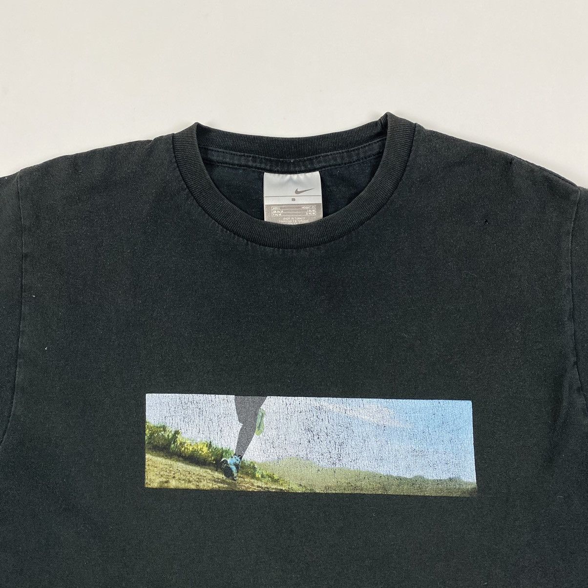 Nike × Vintage 2000’s Vintage Nike x Bowerman Running Box Graphic Promo Tee Size US S / EU 44-46 / 1 - 2 Thumbnail