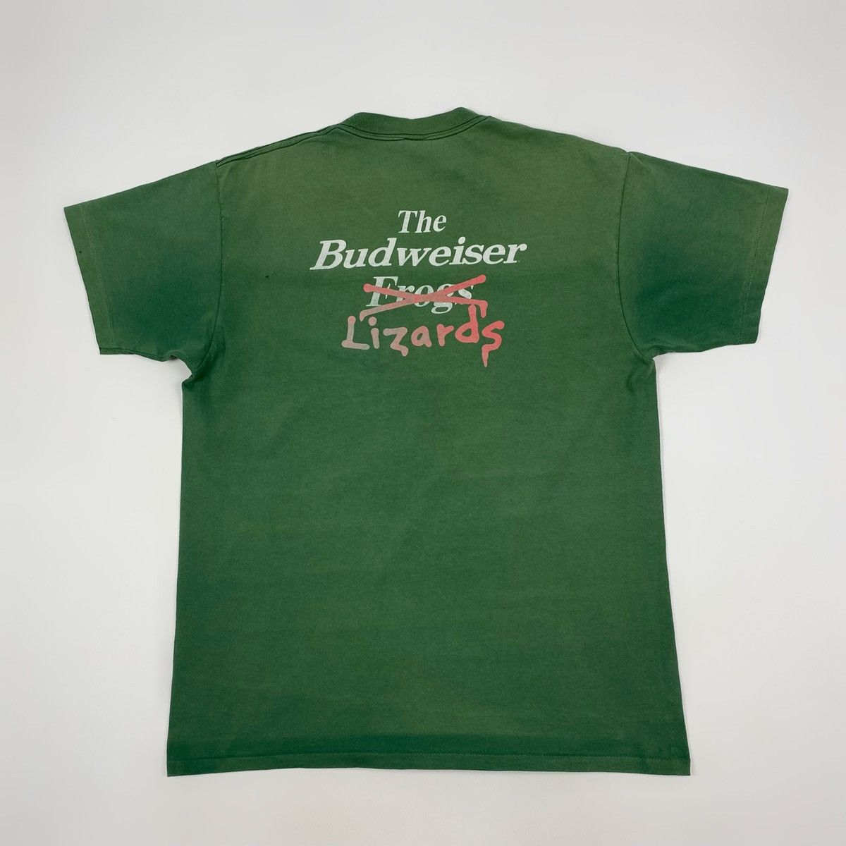 Vintage 1997 Vintage Faded Budweiser Lizards Promo Graphic Tee Size US XL / EU 56 / 4 - 6 Thumbnail