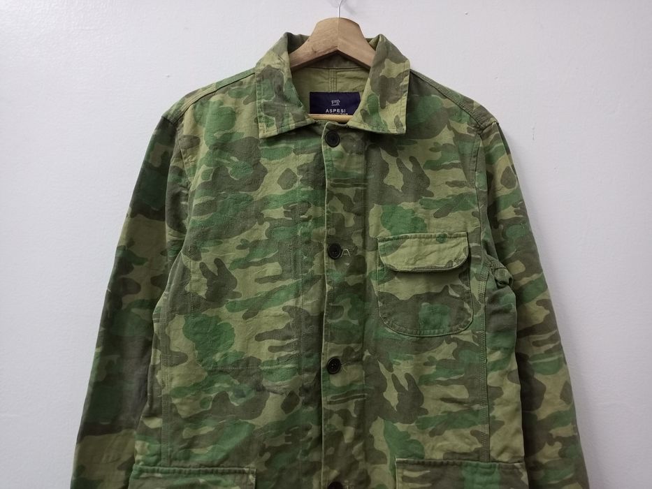 Military Aspesi Blu Camouflage Military cotton Jacket | Grailed