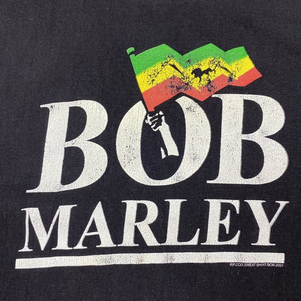 Vintage 2000's Vintage Bob Marley Rasta Art Front Overprint T