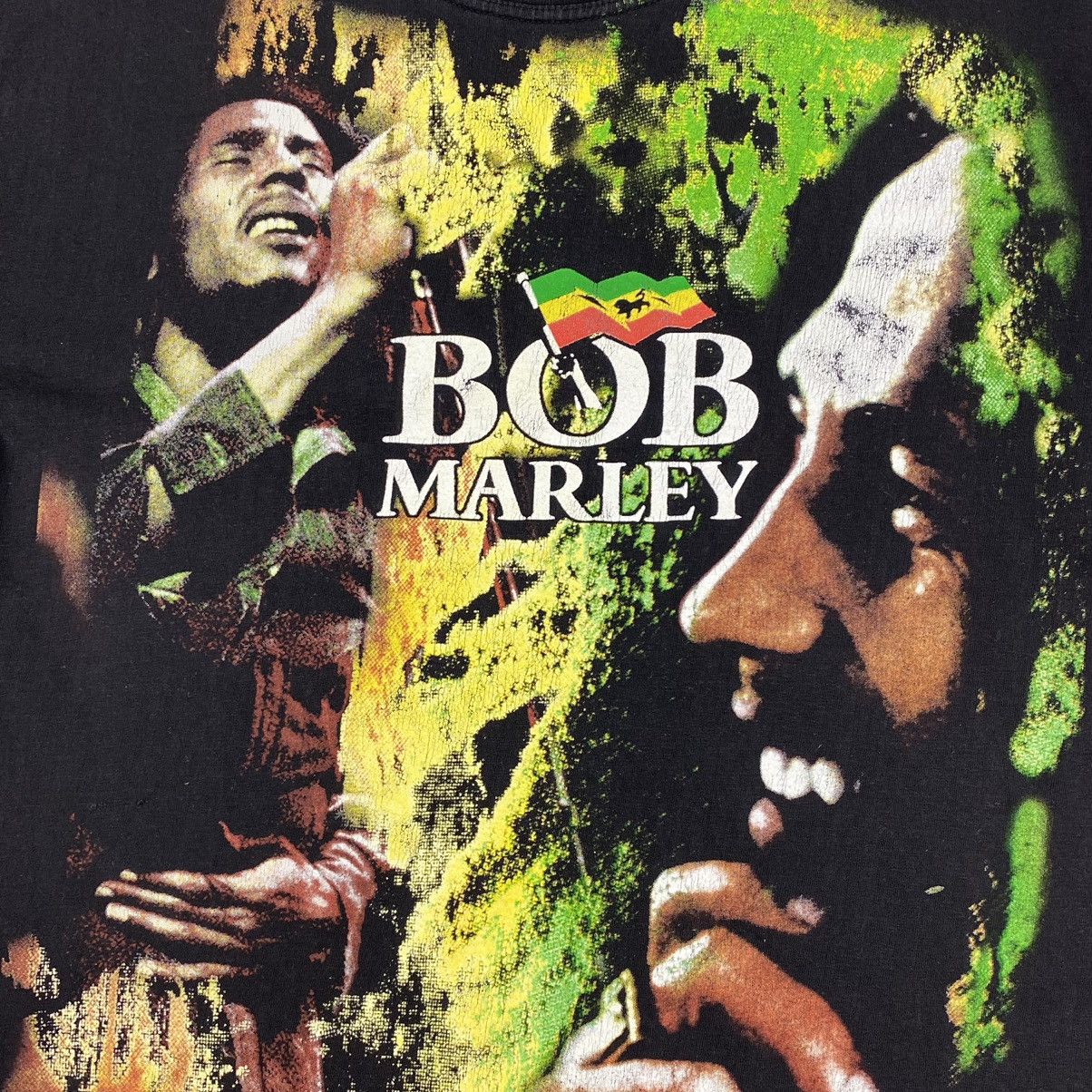 Band Tees 2000’s Vintage Bob Marley Rasta Art Overprinted Boxy Tee Size US M / EU 48-50 / 2 - 3 Thumbnail