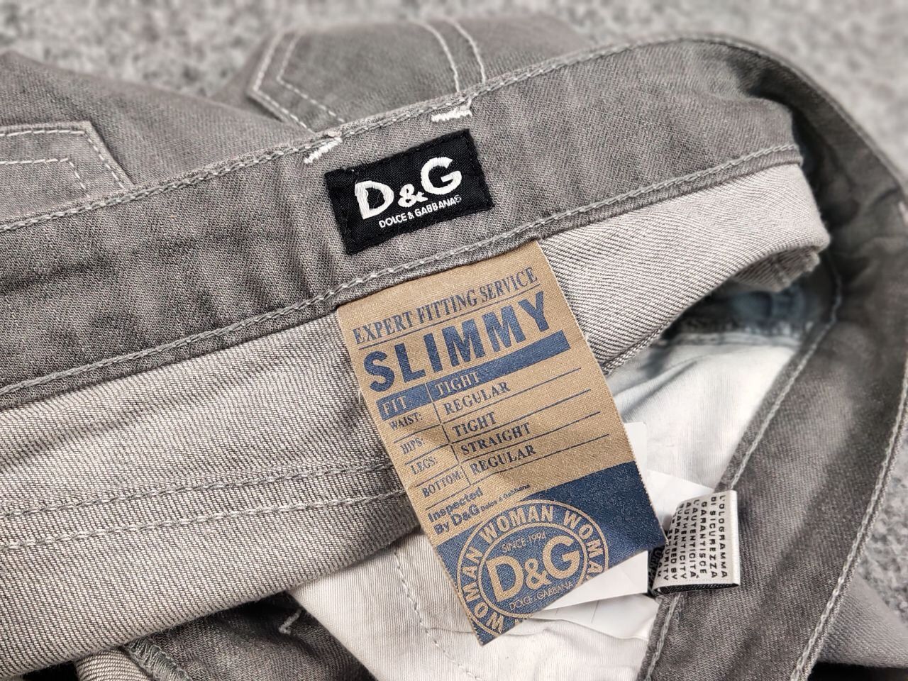 Dolce & Gabbana Vintage 90's Dolce & Gabbana Slimmy Women's Gray Denim Jeans Size 25" / US 0 / IT 36 - 19 Thumbnail