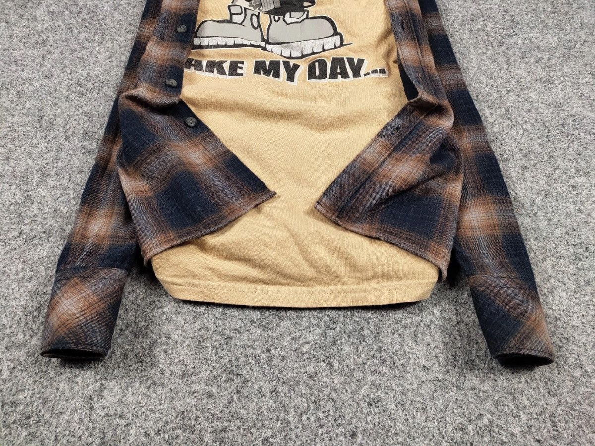 Flannel VTG needles Travis Scott Style Y2K Flannel Shirt Kapital Size US XL / EU 56 / 4 - 4 Thumbnail