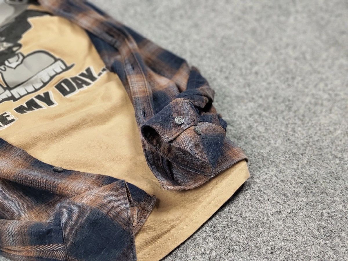 Flannel VTG needles Travis Scott Style Y2K Flannel Shirt Kapital Size US XL / EU 56 / 4 - 9 Thumbnail