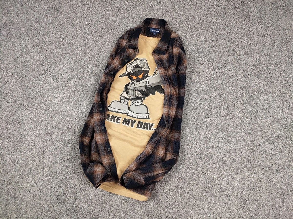 Flannel VTG needles Travis Scott Style Y2K Flannel Shirt Kapital Size US XL / EU 56 / 4 - 8 Thumbnail