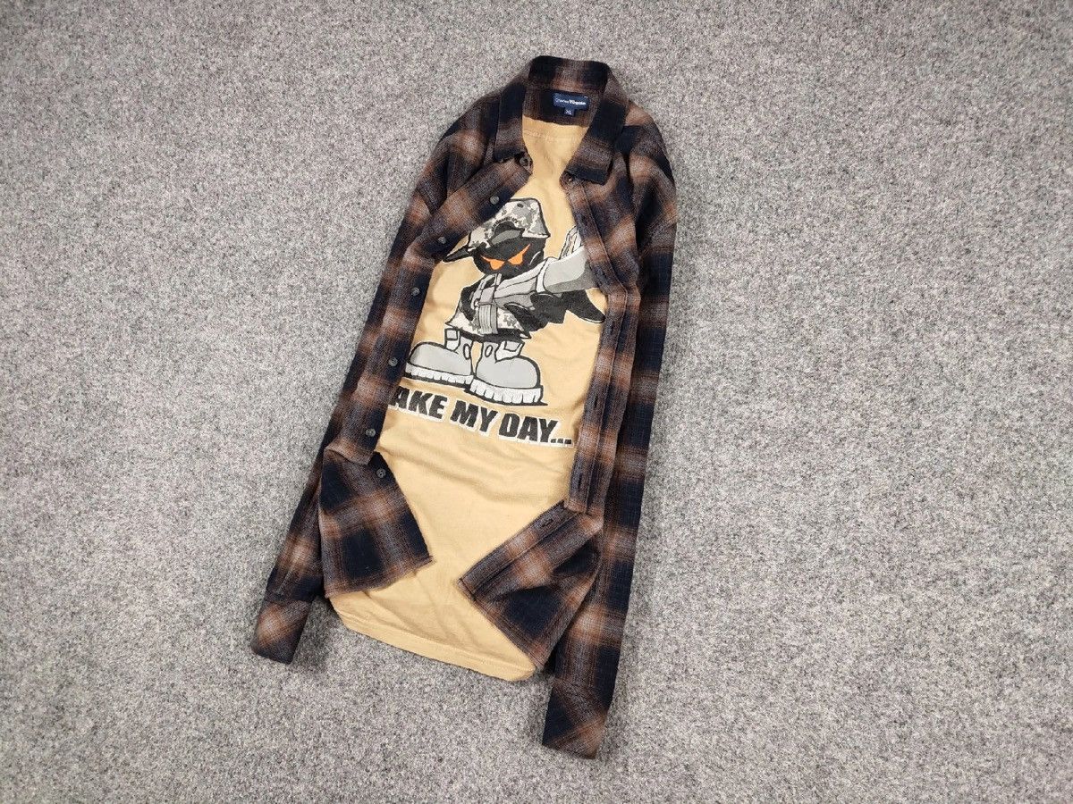 Flannel VTG needles Travis Scott Style Y2K Flannel Shirt Kapital Size US XL / EU 56 / 4 - 3 Thumbnail