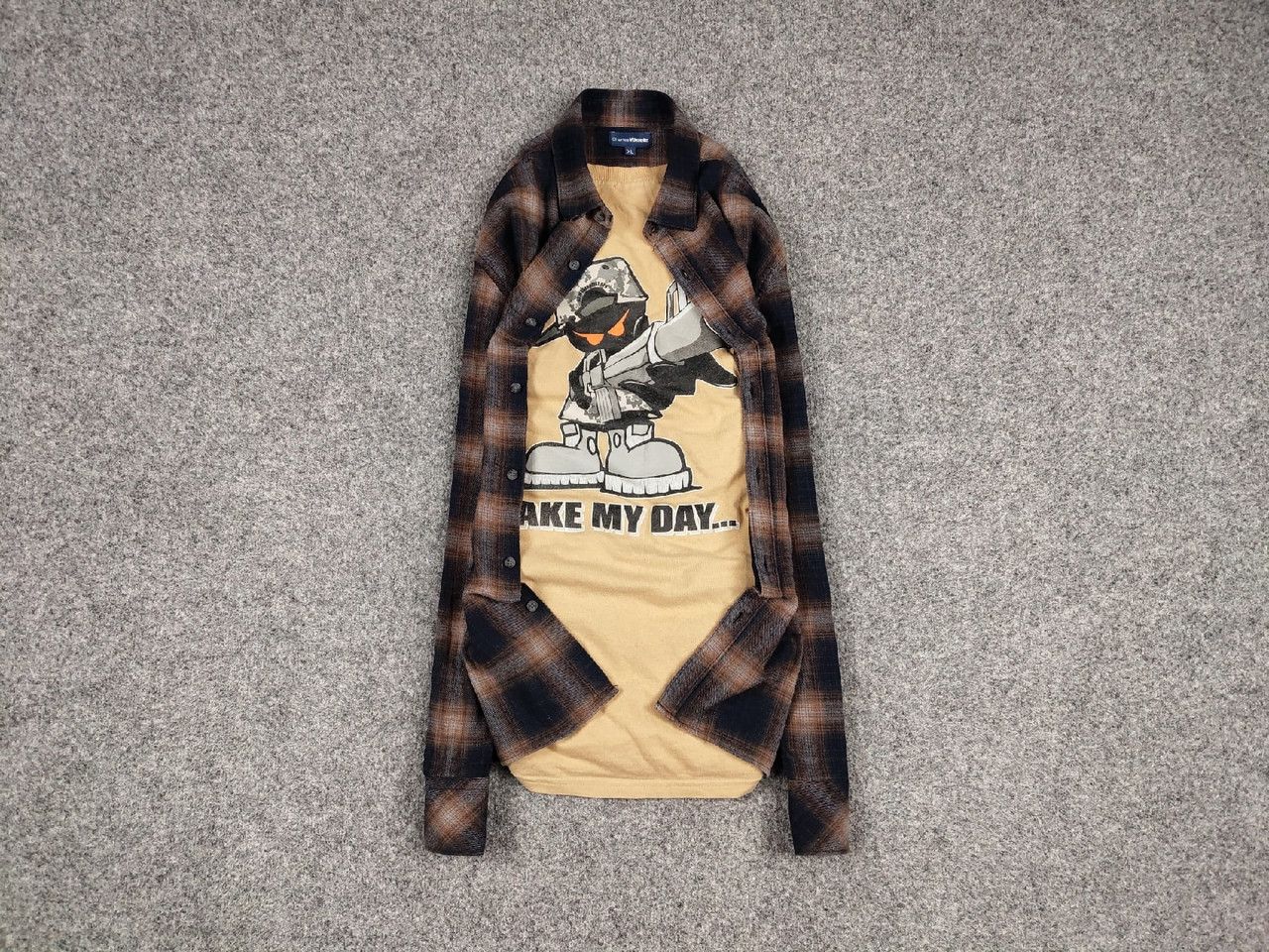Flannel VTG needles Travis Scott Style Y2K Flannel Shirt Kapital Size US XL / EU 56 / 4 - 1 Thumbnail