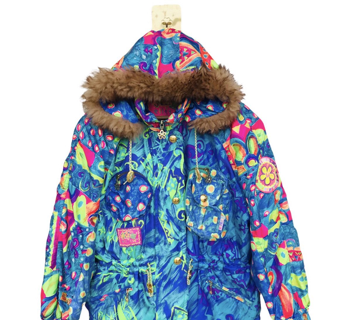 Ellesse × Goldwin Ellesse Women multicolor winter ski jacket fur trimmed Size ONE SIZE - 2 Thumbnail