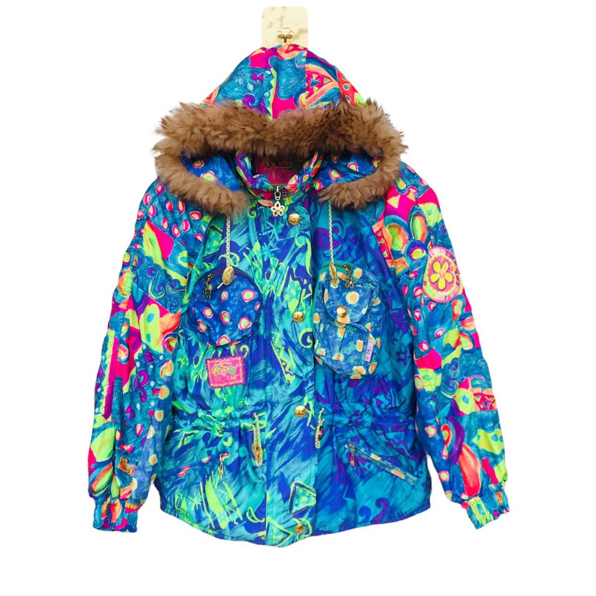 Ellesse × Goldwin Ellesse Women multicolor winter ski jacket fur trimmed Size ONE SIZE - 1 Thumbnail