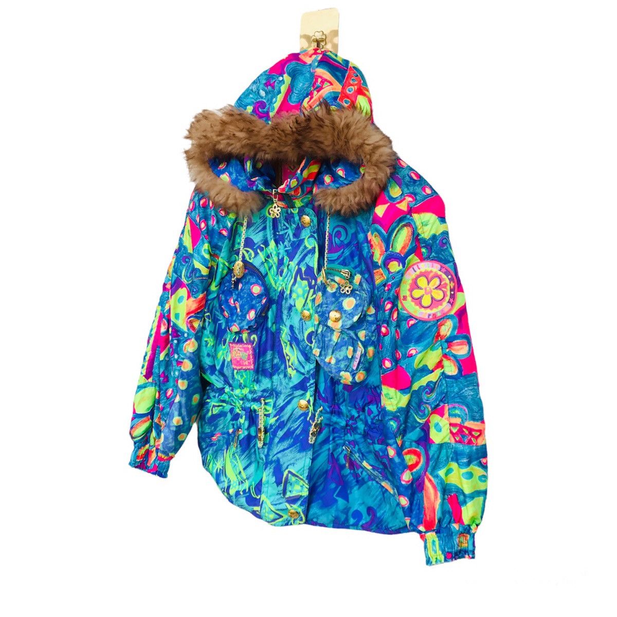 Ellesse × Goldwin Ellesse Women multicolor winter ski jacket fur trimmed Size ONE SIZE - 3 Thumbnail