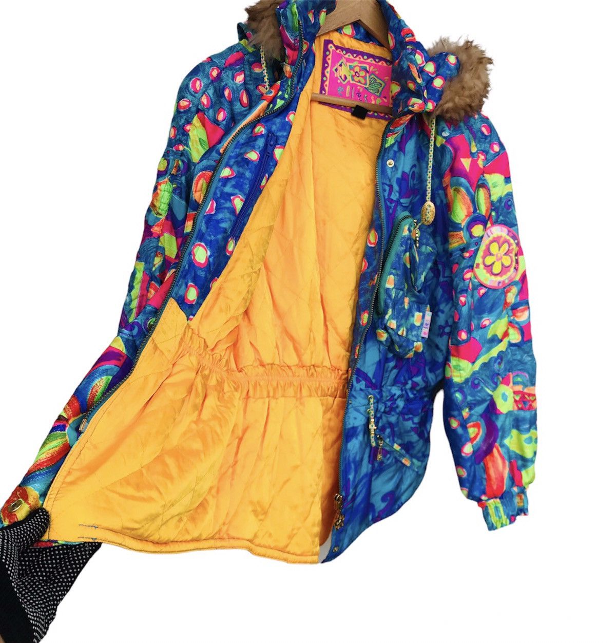 Ellesse × Goldwin Ellesse Women multicolor winter ski jacket fur trimmed Size ONE SIZE - 7 Thumbnail