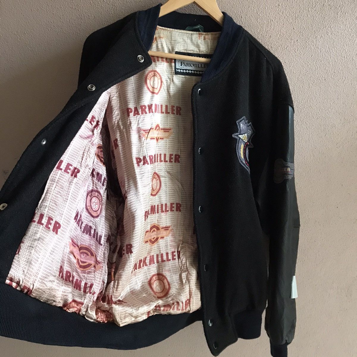 Vintage Rare Vintage Parkmiller varsity leather + wool jacket Size US L / EU 52-54 / 3 - 7 Thumbnail