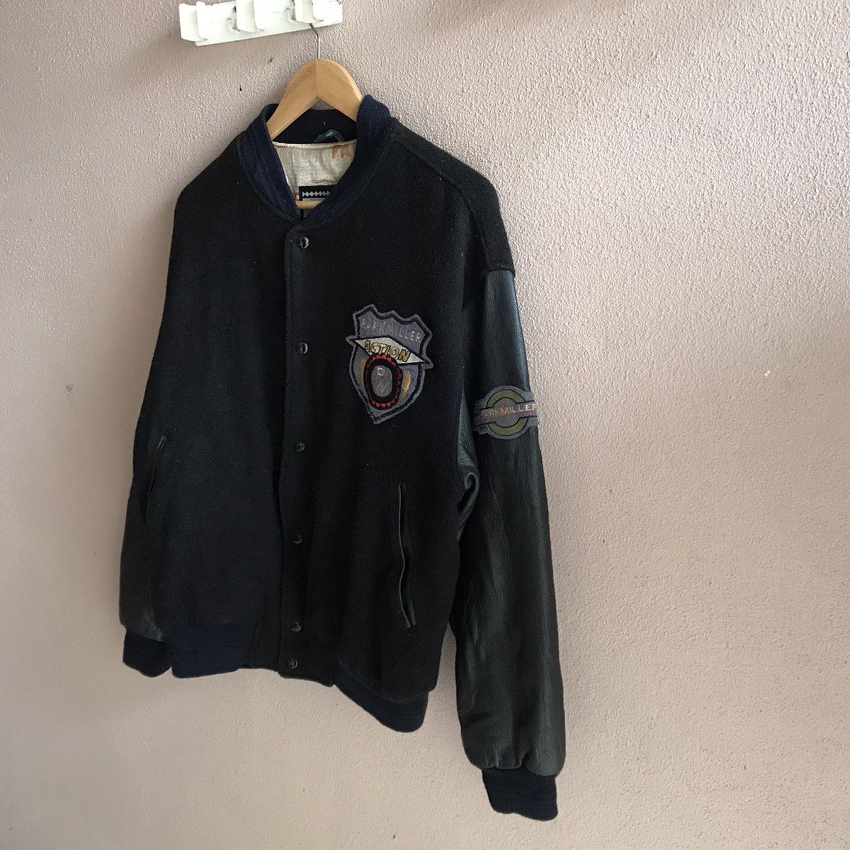 Vintage Rare Vintage Parkmiller varsity leather + wool jacket Size US L / EU 52-54 / 3 - 3 Thumbnail