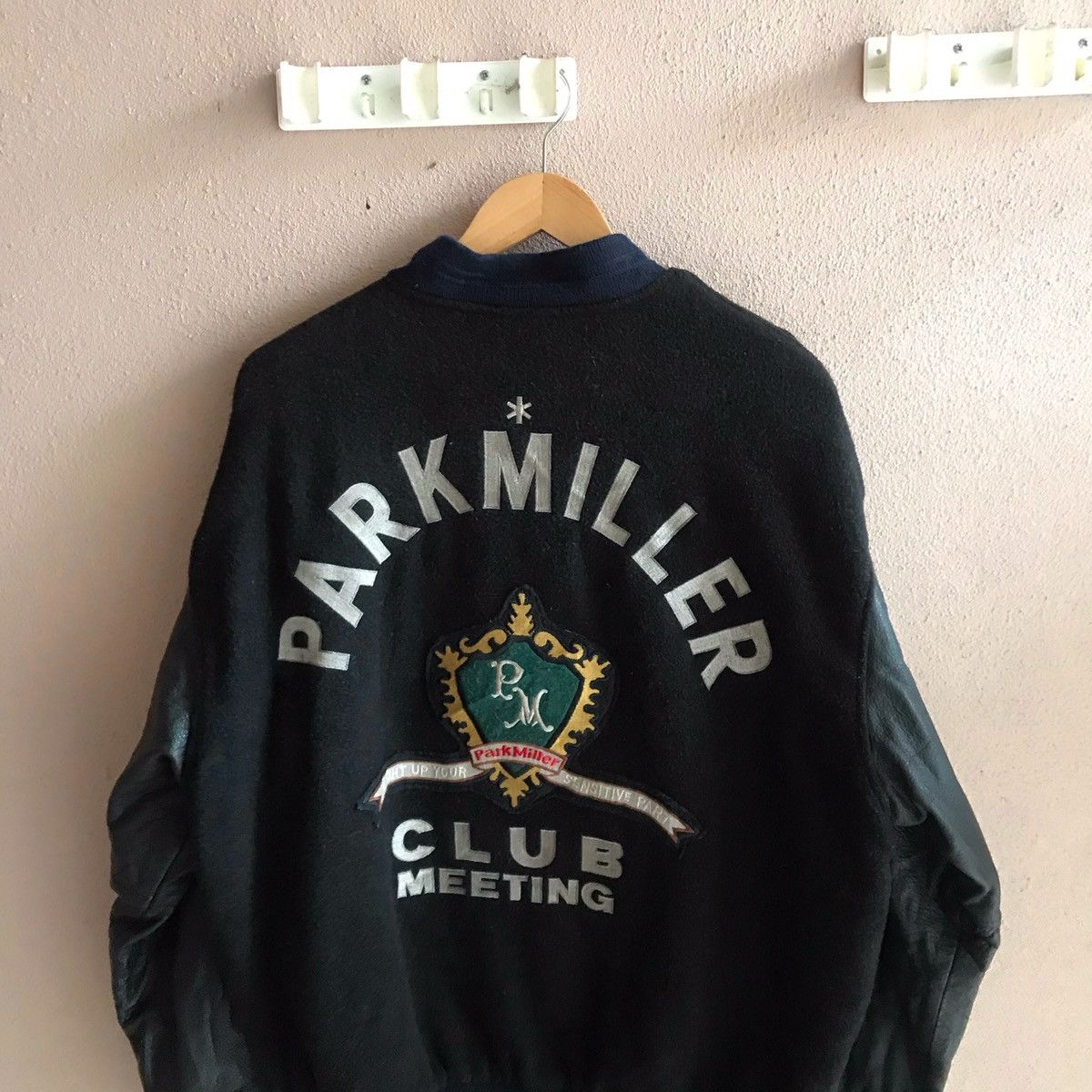 Vintage Rare Vintage Parkmiller varsity leather + wool jacket Size US L / EU 52-54 / 3 - 6 Thumbnail