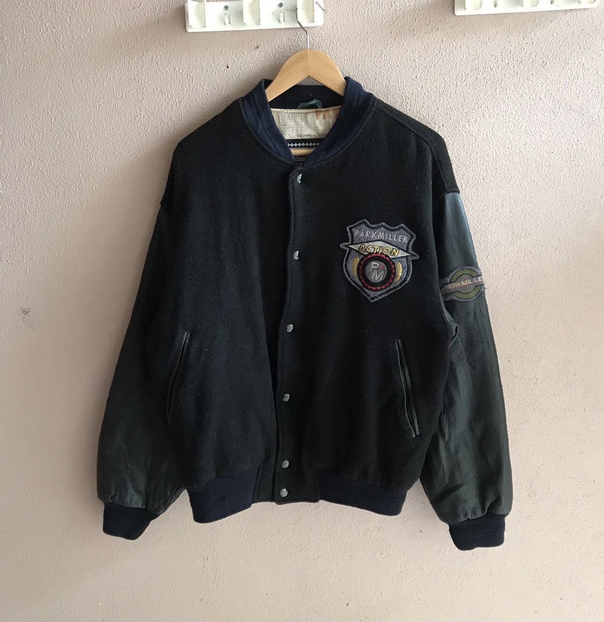 Vintage Rare Vintage Parkmiller varsity leather + wool jacket Size US L / EU 52-54 / 3 - 2 Thumbnail