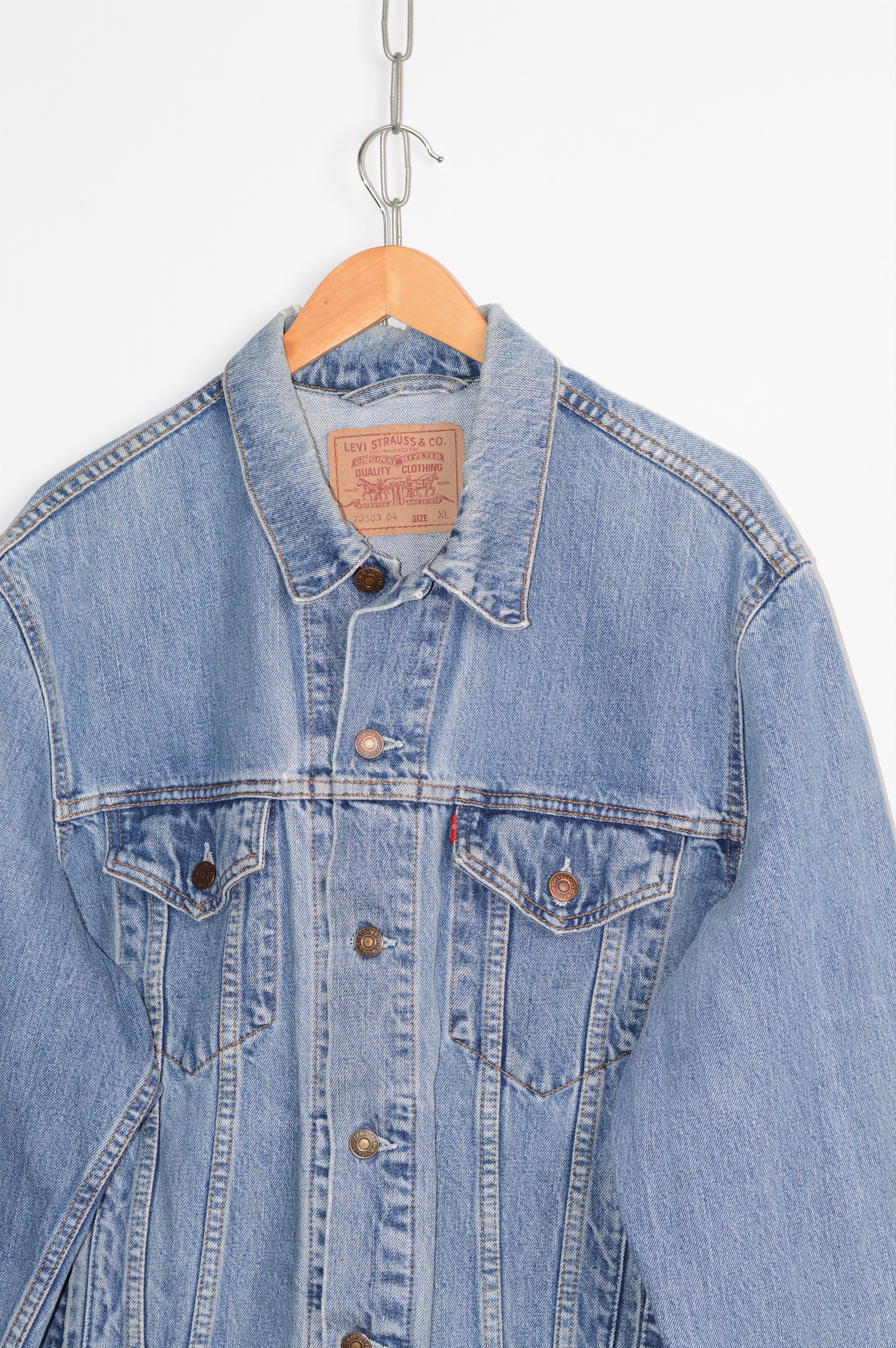 Levi's × Vintage Vintage Levis Jeans Jacket Size US XL / EU 56 / 4 - 2 Thumbnail